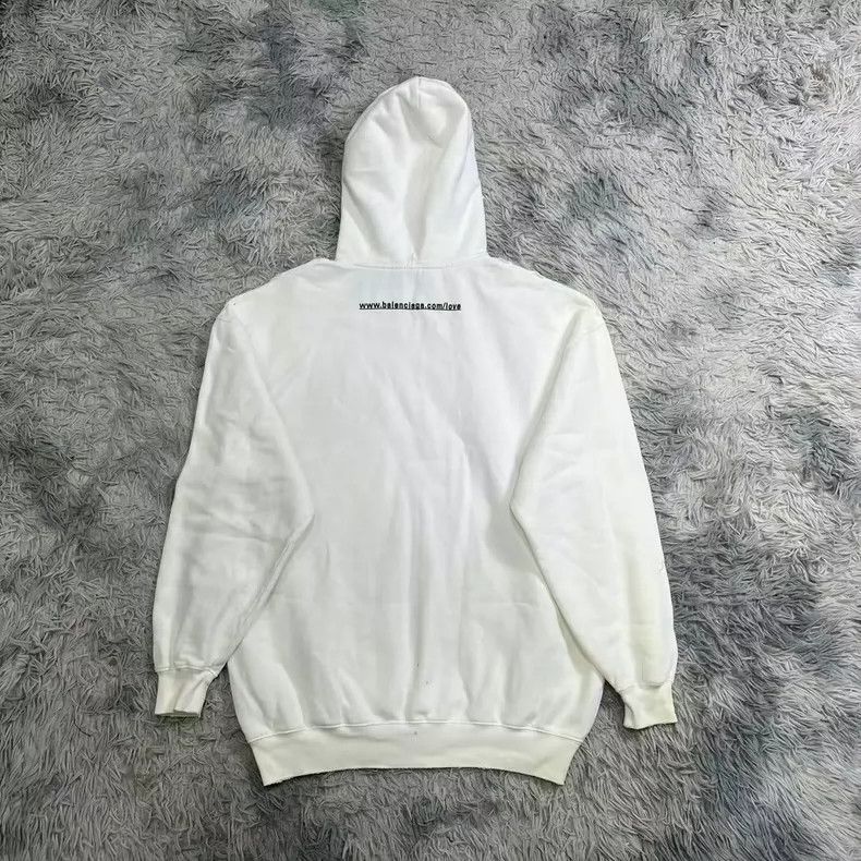 Balenciaga Balenciaga Monogrammed heart print hooded slouchy long-sle Size US XS / EU 42 / 0 - 2 Thumbnail