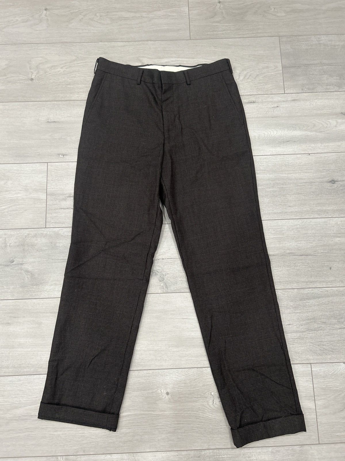 image of Comme Des Garcons Homme Deux Comme Des Garçon Houndtooth Pants in Brown, Men's (Size 34)