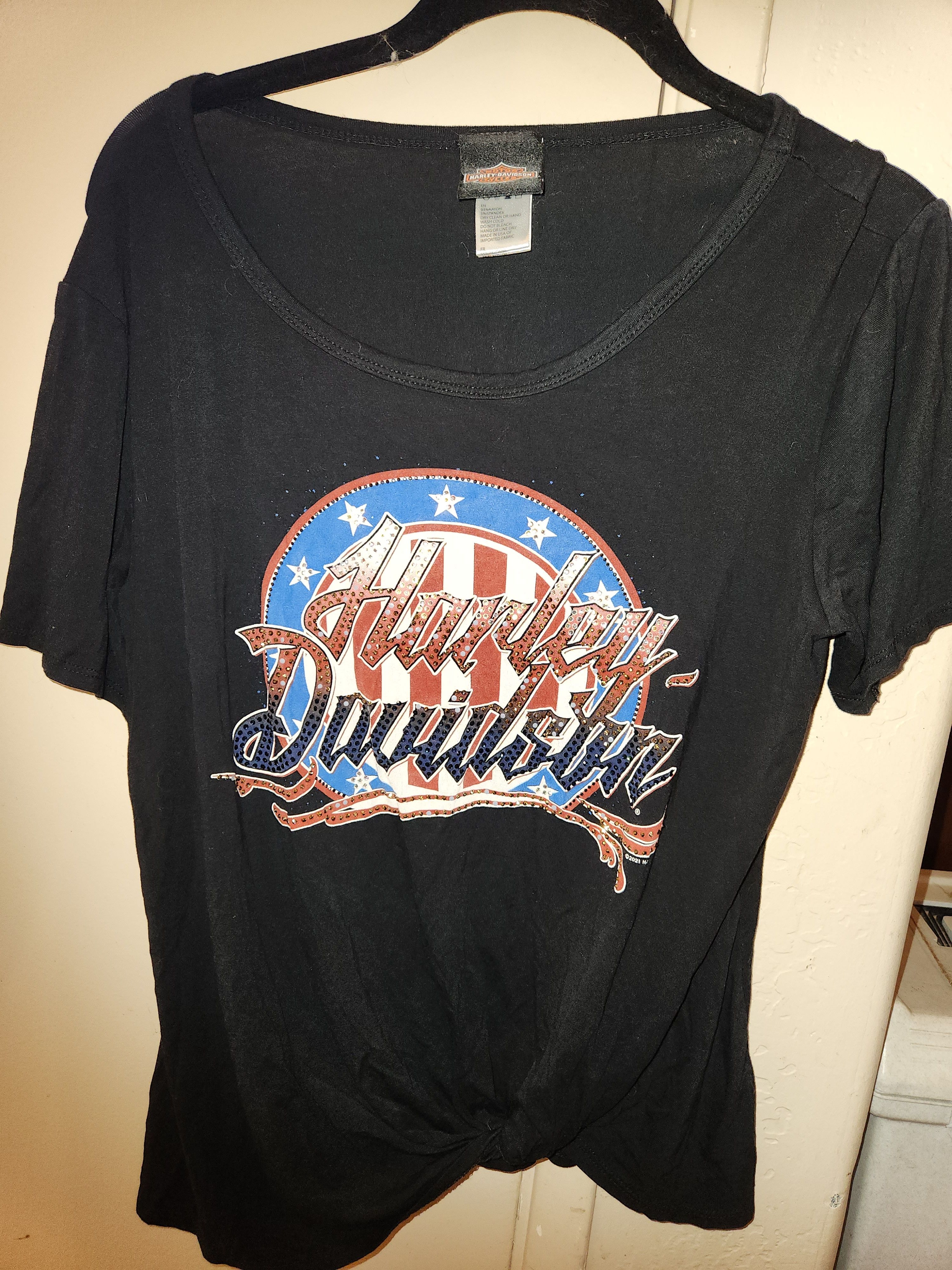 Harley Davidson Bedazzled Medium Like New Harley Davidson Top Size M / US 6-8 / IT 42-44 - 1 Thumbnail