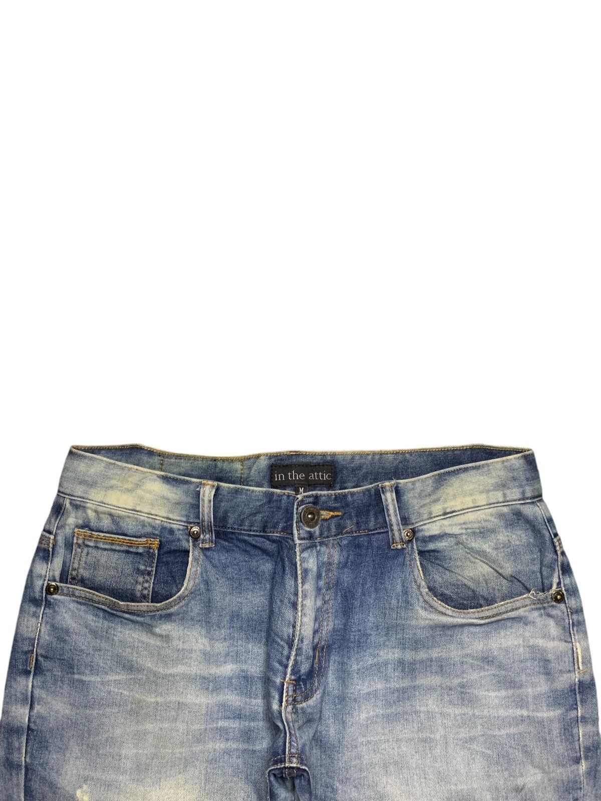 In The Attic × Japanese Brand Vintage Japanese In The Attic Bleached Distress Loose Jeans Size US 32 / EU 48 - 4 Thumbnail