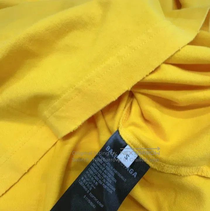 Balenciaga Balenciaga Yellow Logo Print Short Sleeve T. Size US S / EU 44-46 / 1 - 4 Thumbnail