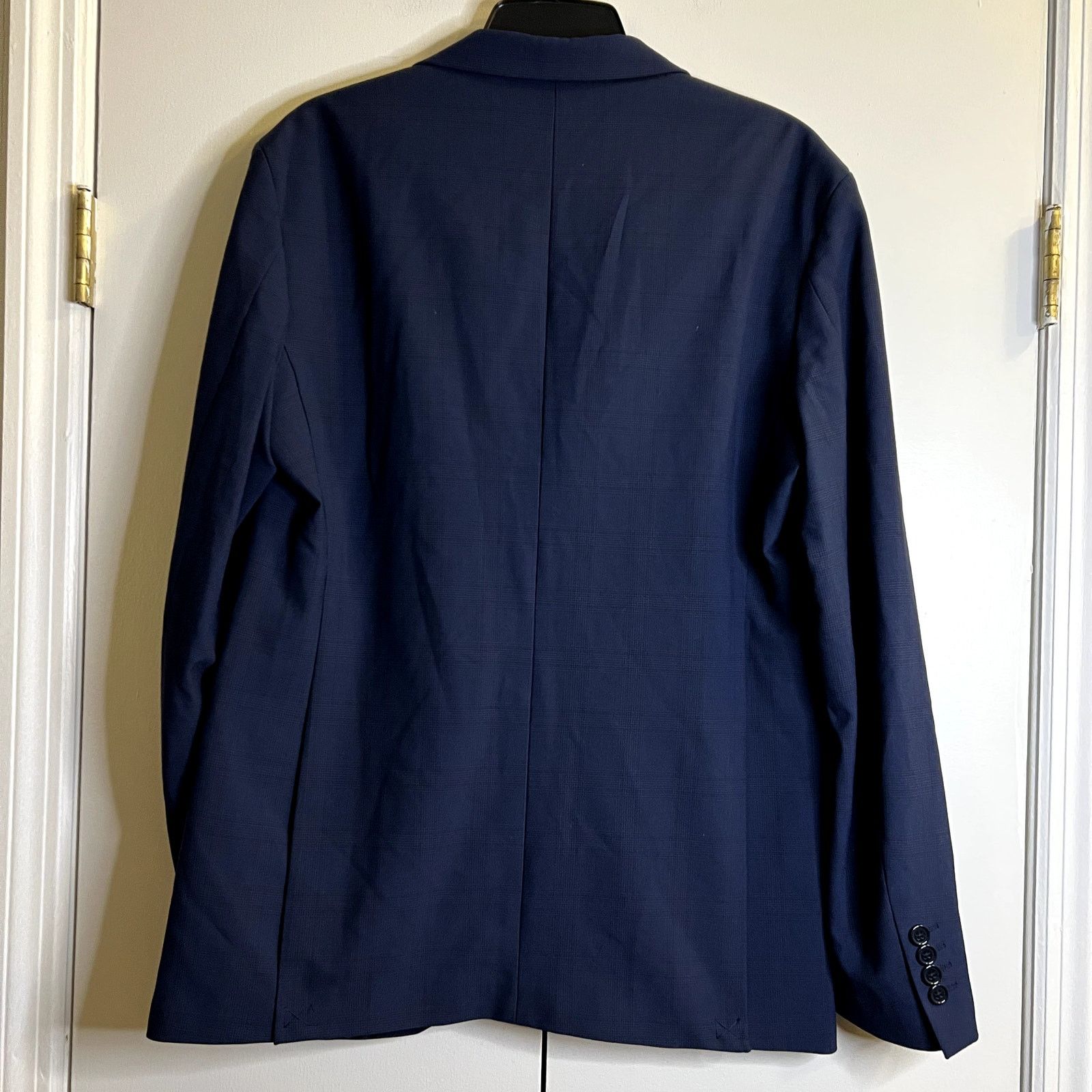 Zara Zara Men's Navy Blue 2-Button Viscose Blazer Jacket Size US M / EU 48-50 / 2 - 6 Thumbnail