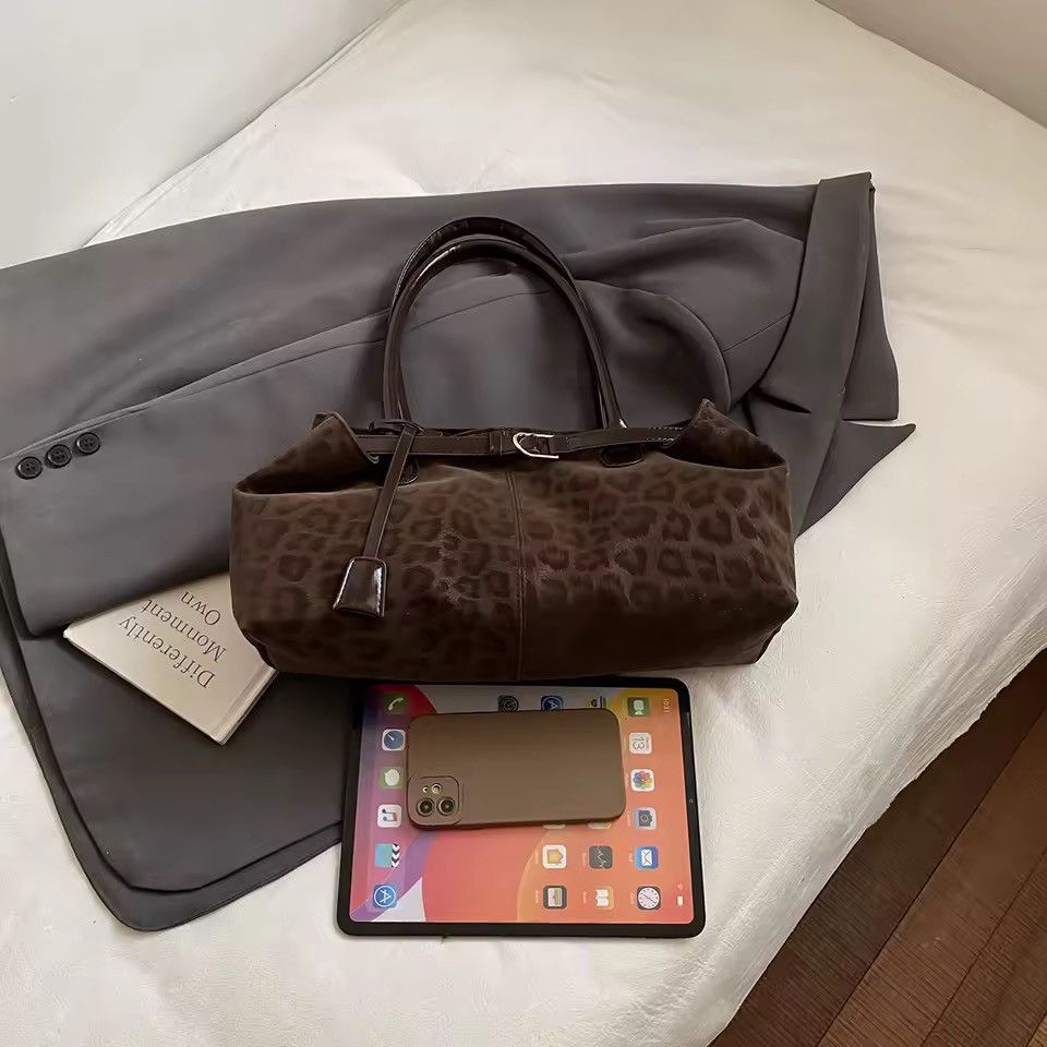 Other Leopard Retro Style PU Leather Tote Shoulder Bag Size ONE SIZE - 4 Thumbnail