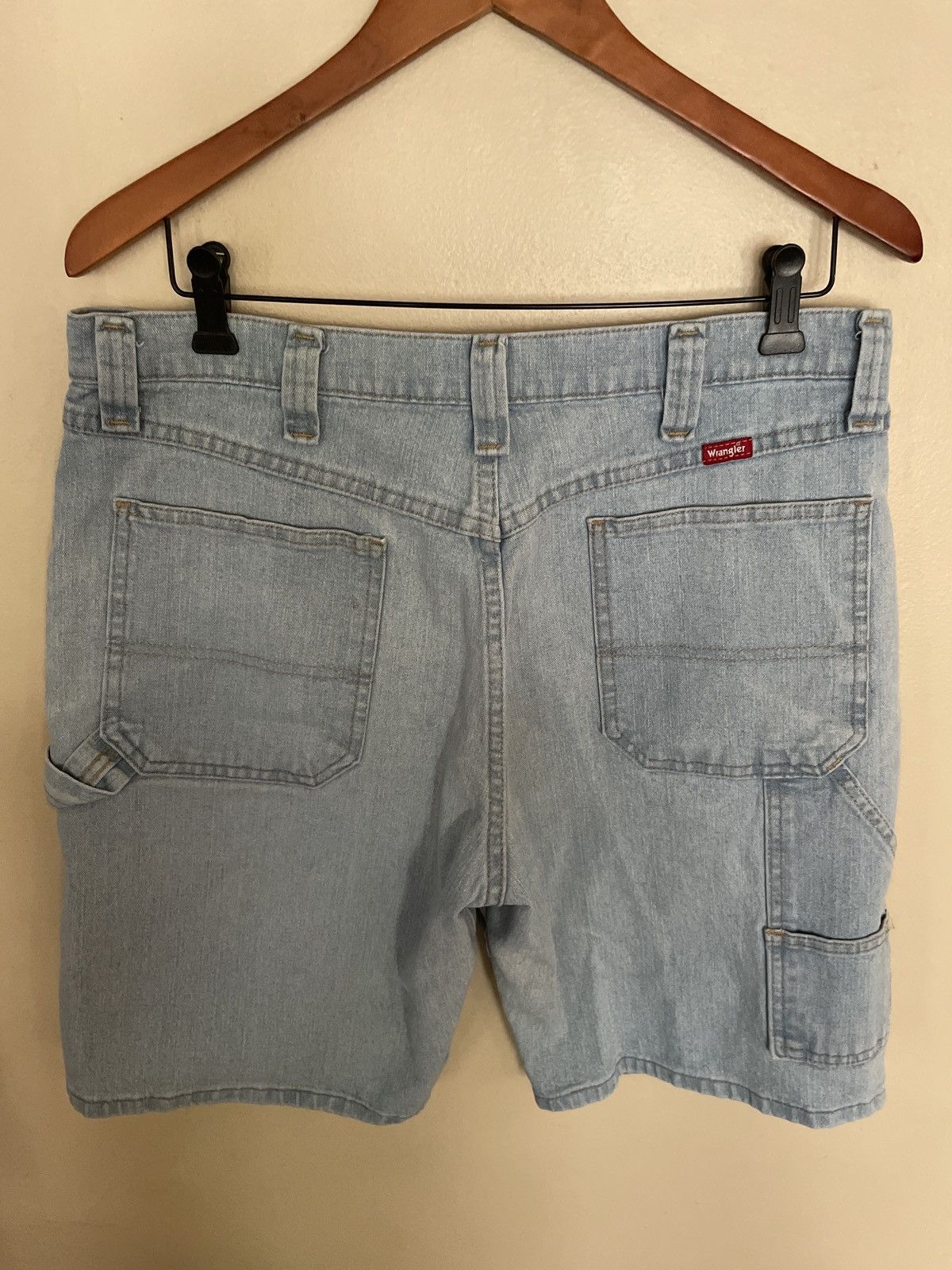 Vintage × Wrangler Crazy vintage y2k wrangler carpenter denim Jean shorts cargo Size US 34 / EU 50 - 4 Thumbnail