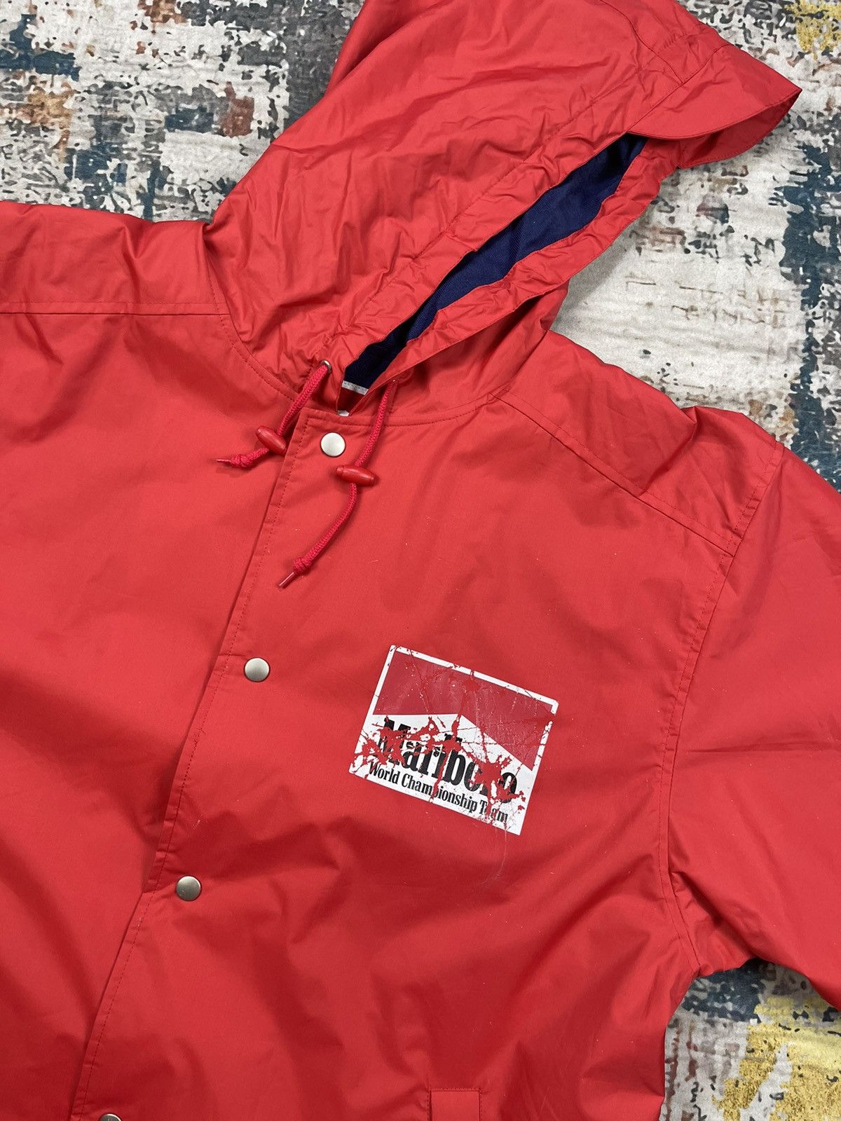Marlboro Vintage Marlboro Warmer Fleece Lining Hooded Jacket Size US L / EU 52-54 / 3 - 5 Thumbnail