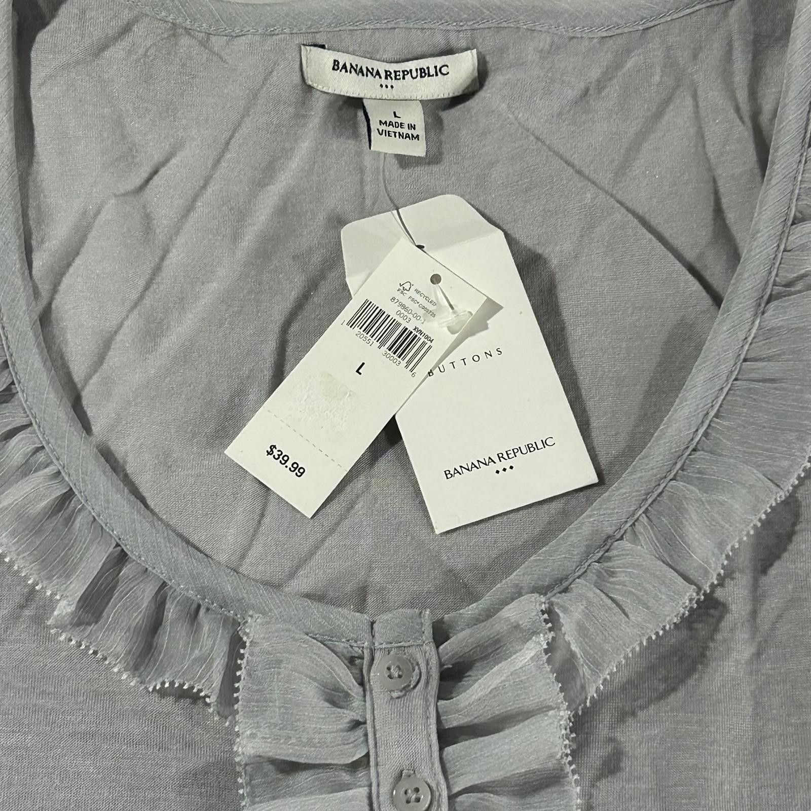 Banana Republic NWT - Banana Republic Ruffle Tank, Large Size L / US 10 / IT 46 - 8 Thumbnail