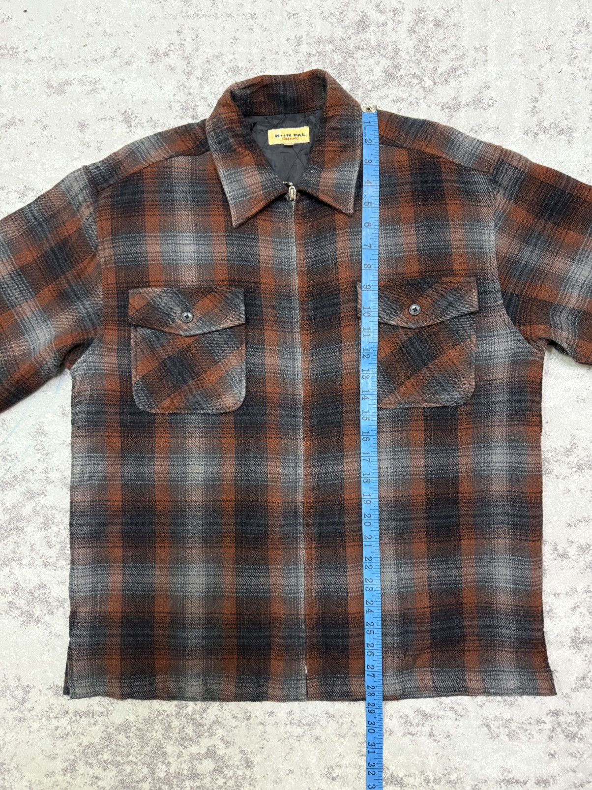 Japanese Brand VINTAGE BOON PAL CHEKERED FLANEL ZIPER QUILTED LINED SHIRT Size US M / EU 48-50 / 2 - 16 Thumbnail