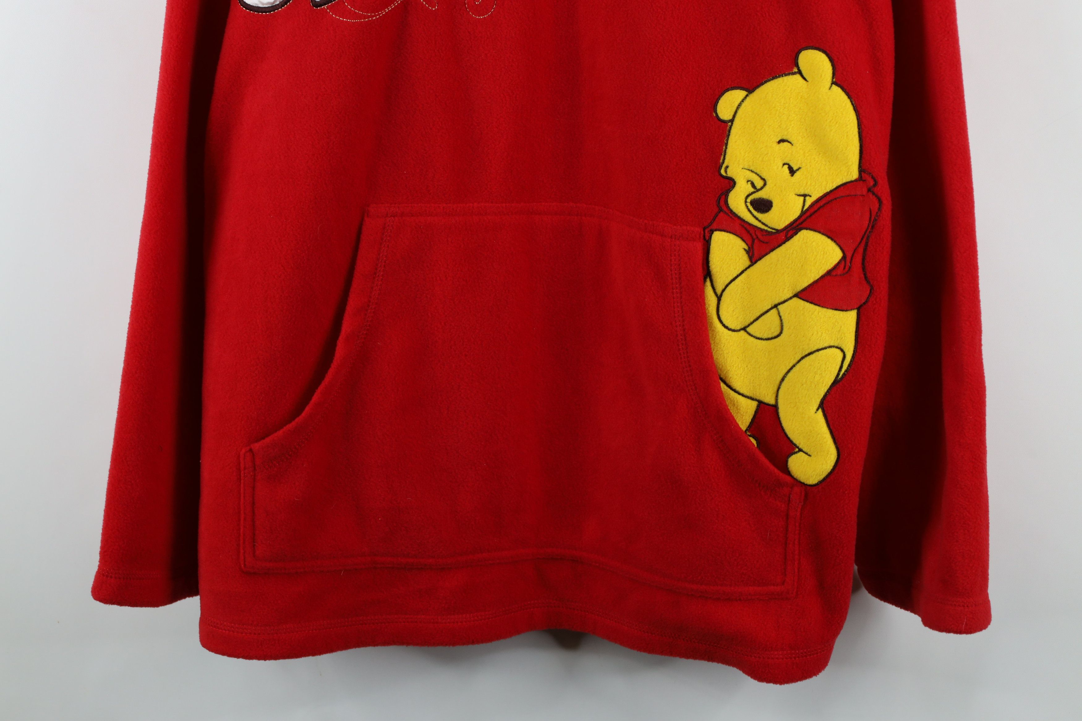 Disney × Vintage Vintage 90s Disney Winnie the Pooh Half Zip Fleece Hoodie Size XXL / US 16-18 / IT 52-54 - 3 Thumbnail