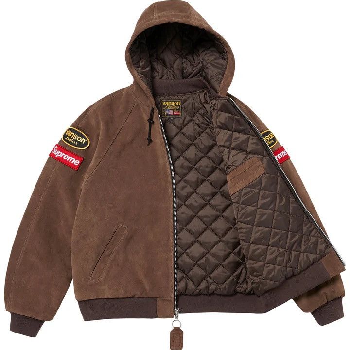Supreme × Vanson Leathers Supreme Vanson Leathers Hooded Work Jacket Size US M / EU 48-50 / 2 - 2 Thumbnail