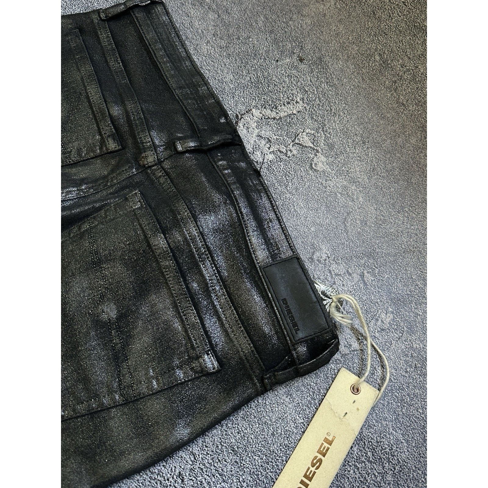 Diesel Diesel Jeans Biker Style Stretch Super Slim-Skinny Black Y2k Size 29" - 10 Thumbnail