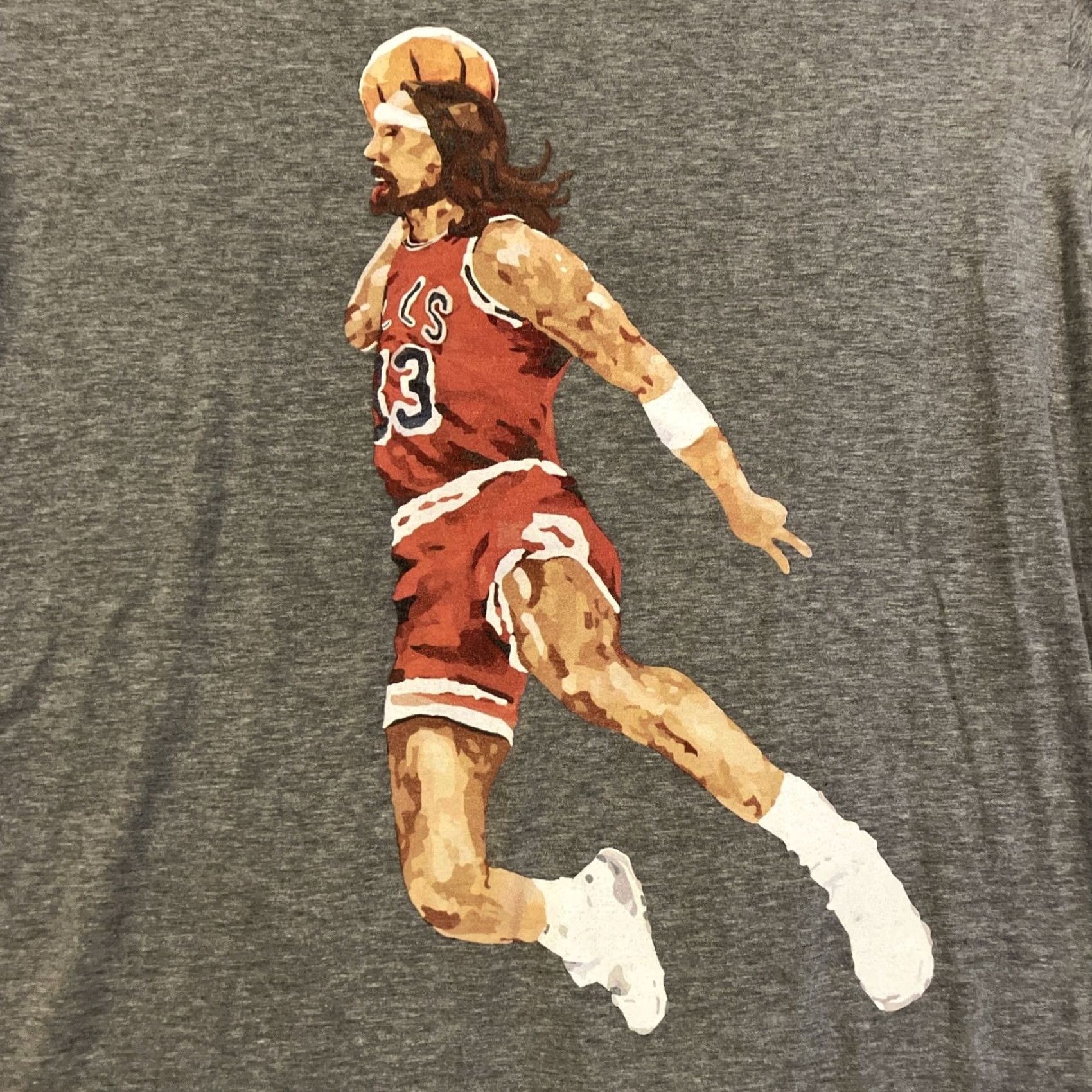 Jordan Brand The Onion Air Jesus Michael Jordan Free Throw Line Dunk T Shirt L Gray Awesome Size US L / EU 52-54 / 3 - 2 Thumbnail