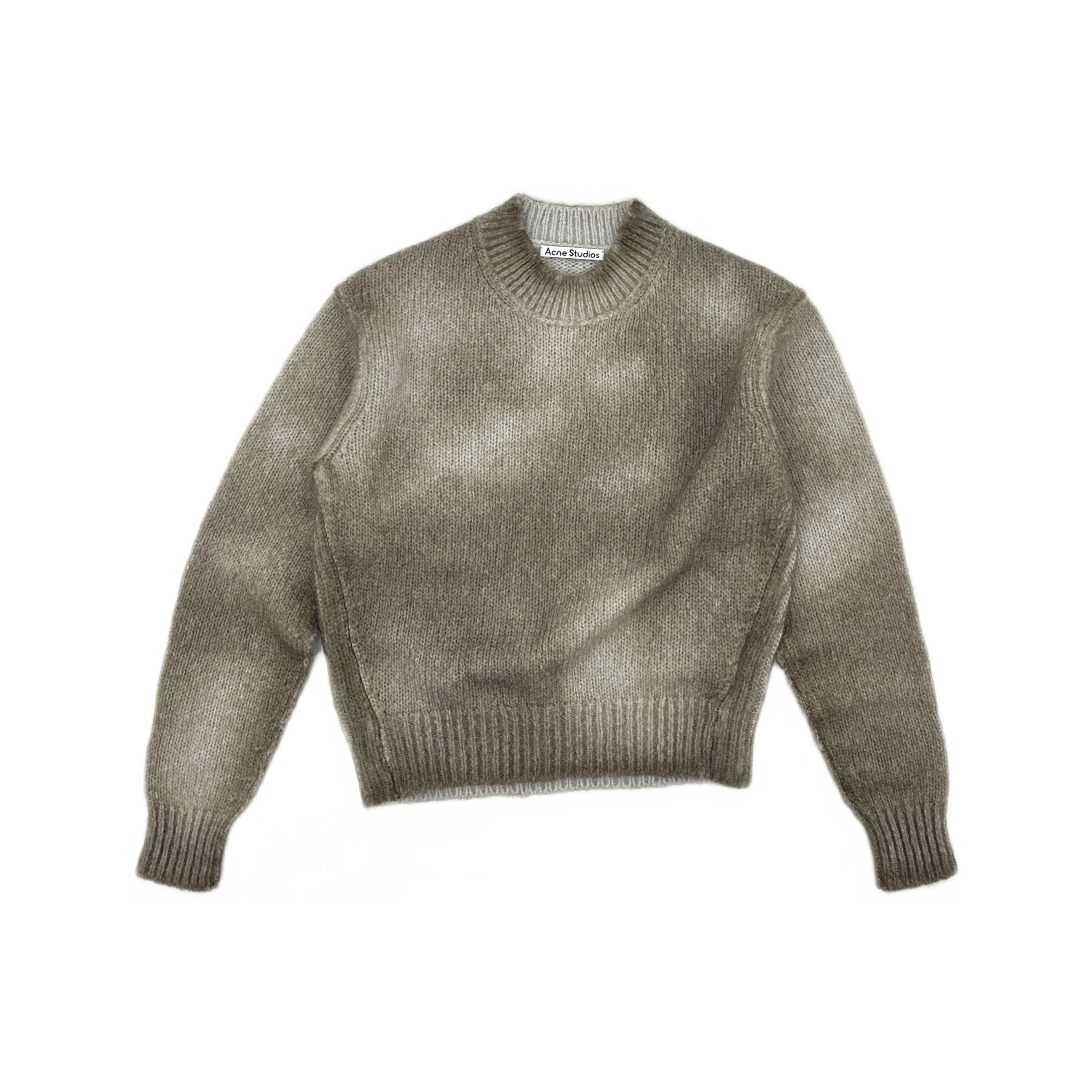 Acne Studios Acne Studios Mohair Wool Blend Crewneck Sweater Brown S Size S / US 4 / IT 40 - 1 Thumbnail