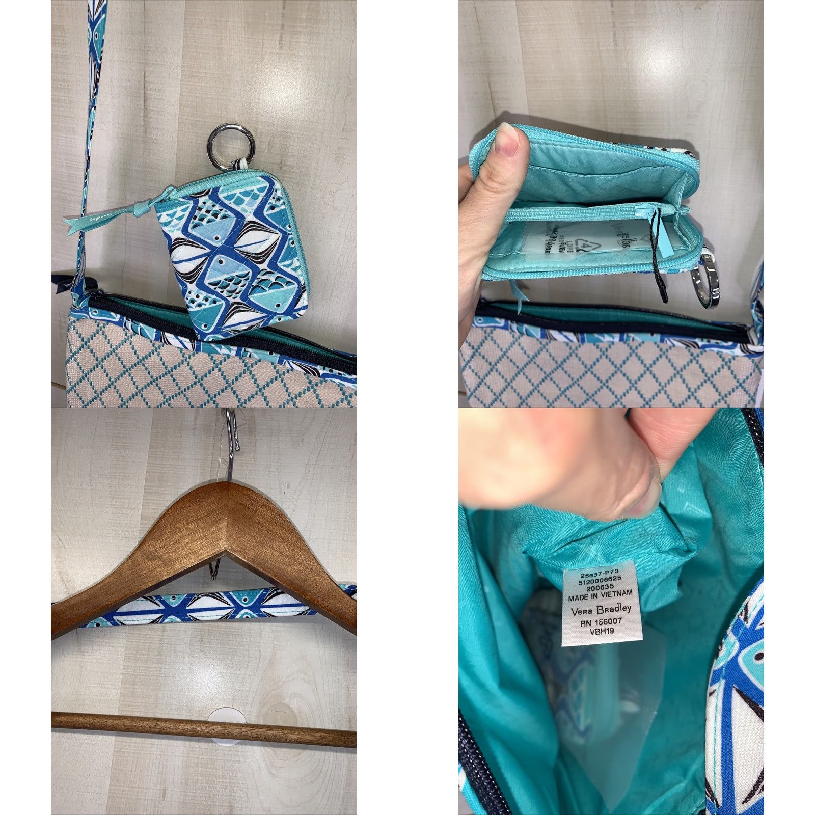 Vera Bradley Vera Bradley Beach Straw Crossbody Womens Purse With Wallet NWT-10385 Size ONE SIZE - 9 Thumbnail