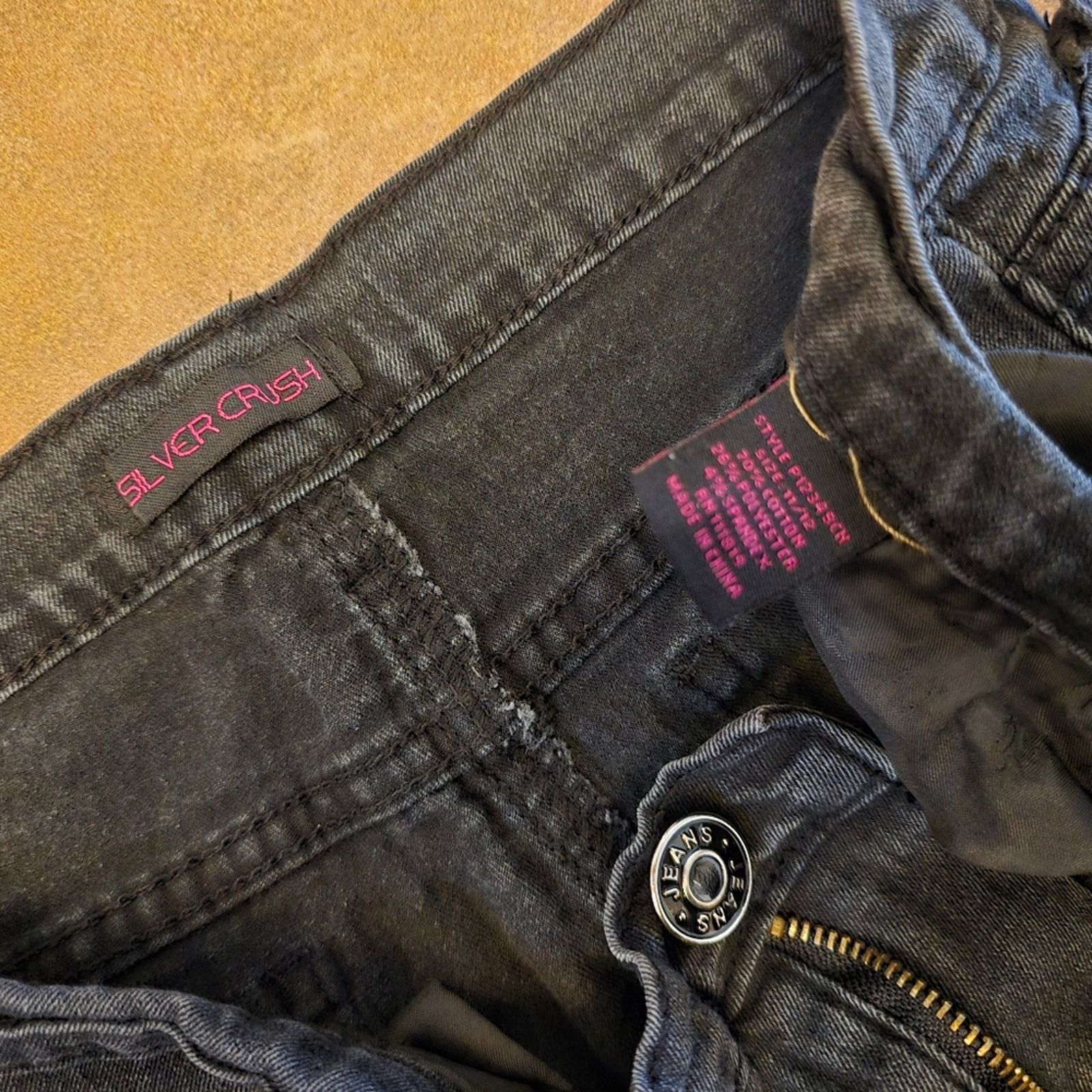Other Black | SILVER CRUSH | Distressed Skinny Jean Size 34" / US 12 / IT 48 - 3 Thumbnail