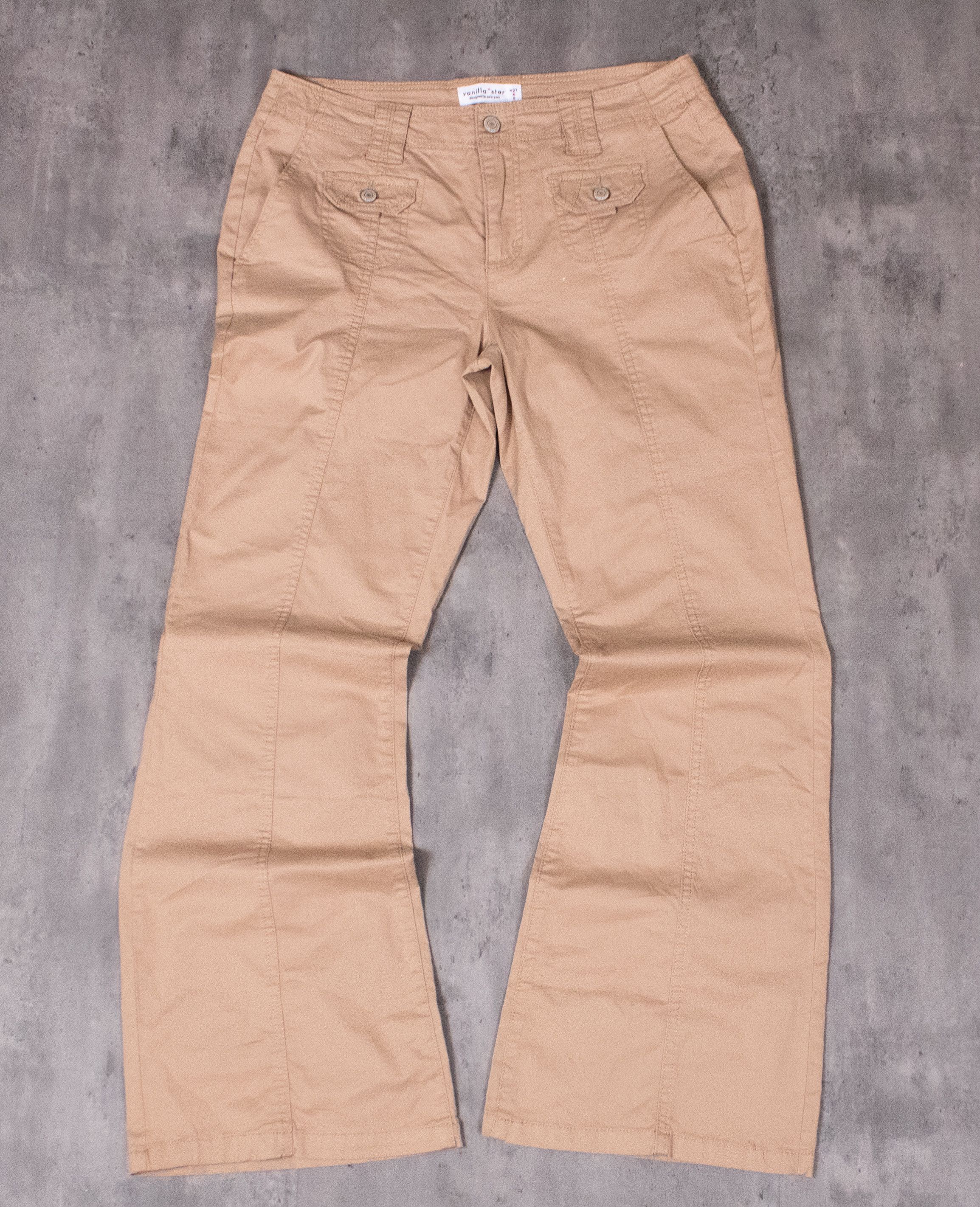 Japanese Brand × Vintage Y2K 2000's Villana Star Baggy Relax Falred Brown Pant's Size US 32 / EU 48 - 3 Thumbnail