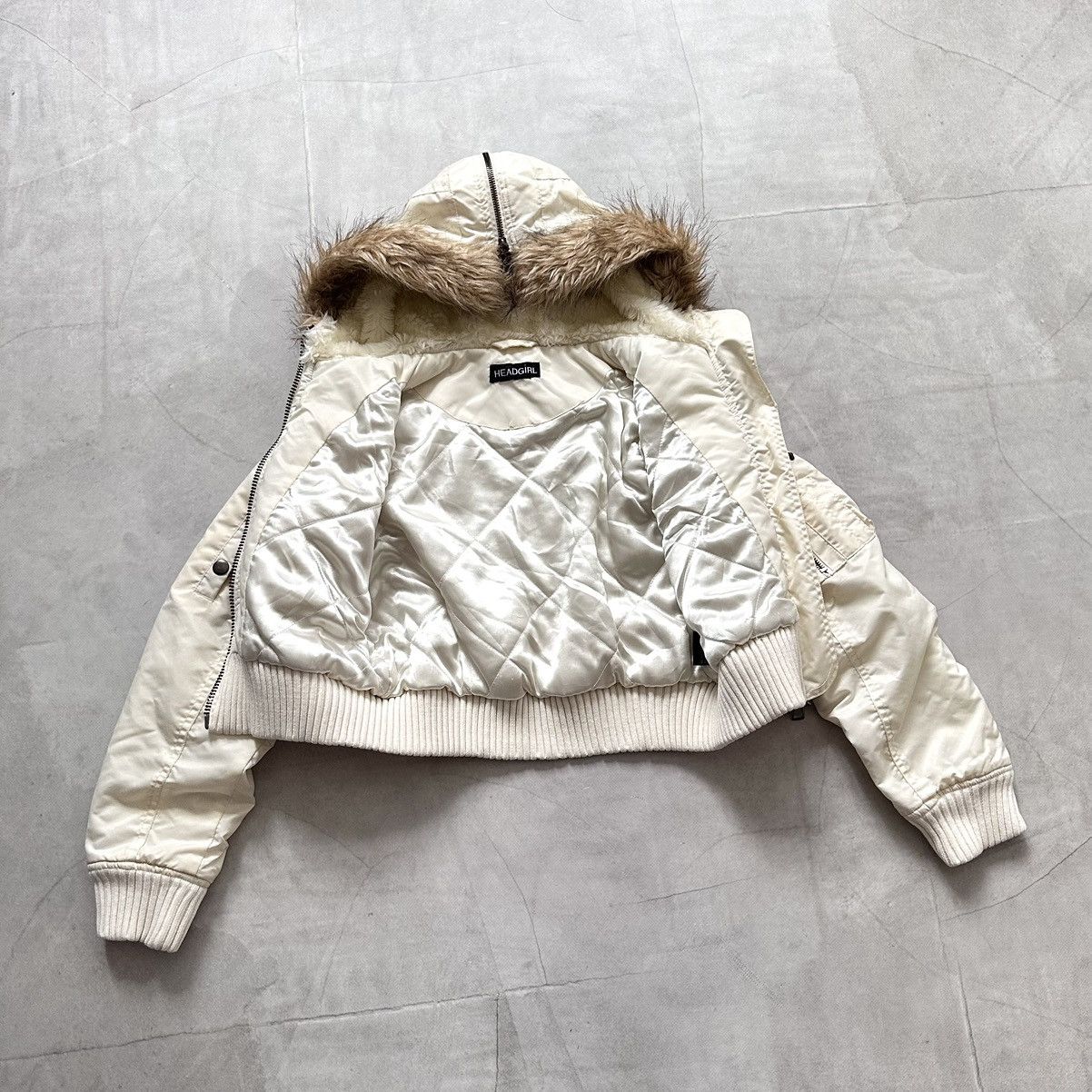 Hysteric Glamour × Undercover Punk Crop Bomber Jacket Faux Fur LGB If Six Was Nine Vibe Size XXS / US 00 / IT 34 - 10 Thumbnail