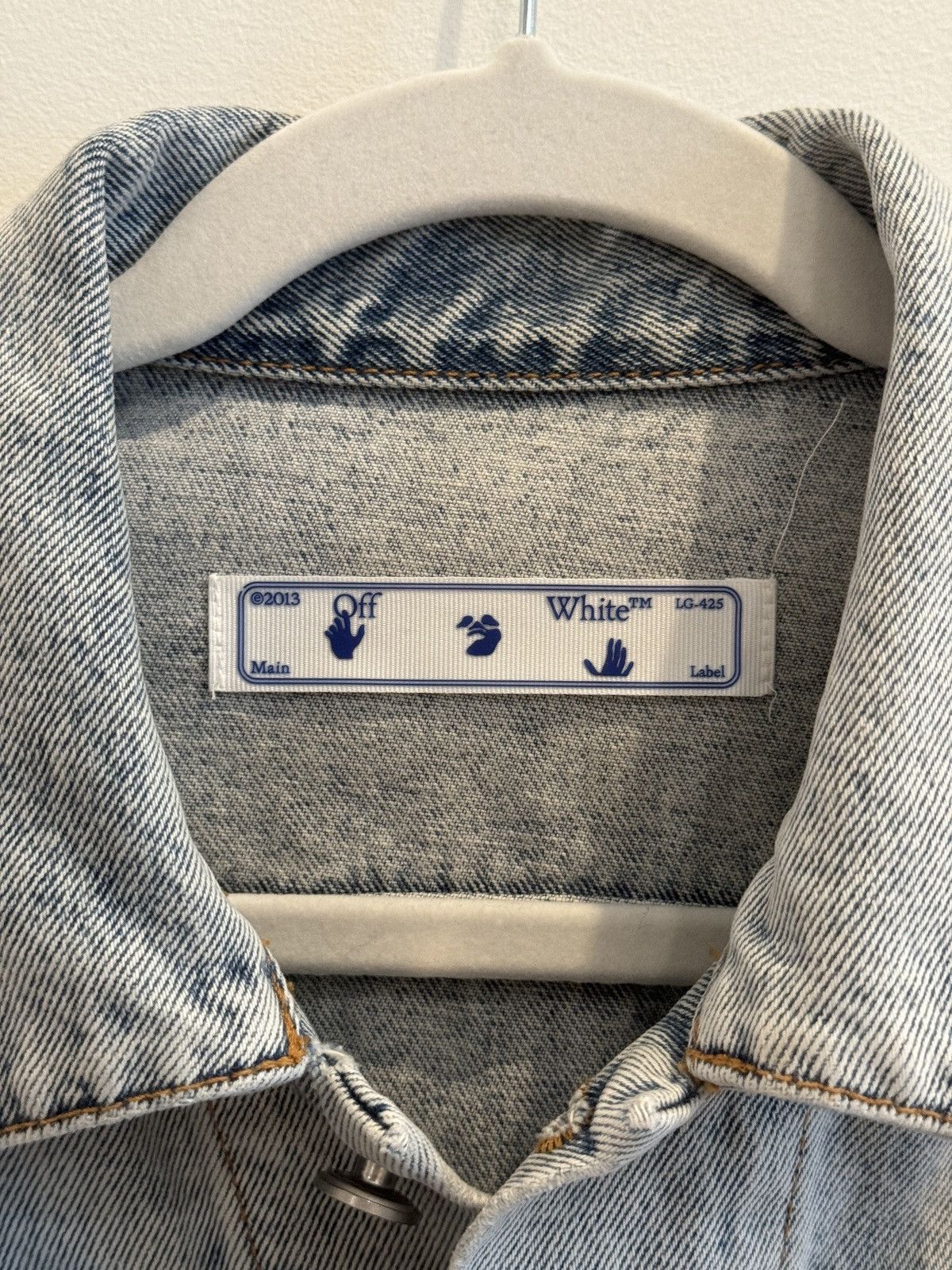 Off-White 1 of 10 Mykonos Exclusive Off White Denim Jacket Size US XS / EU 42 / 0 - 10 Thumbnail