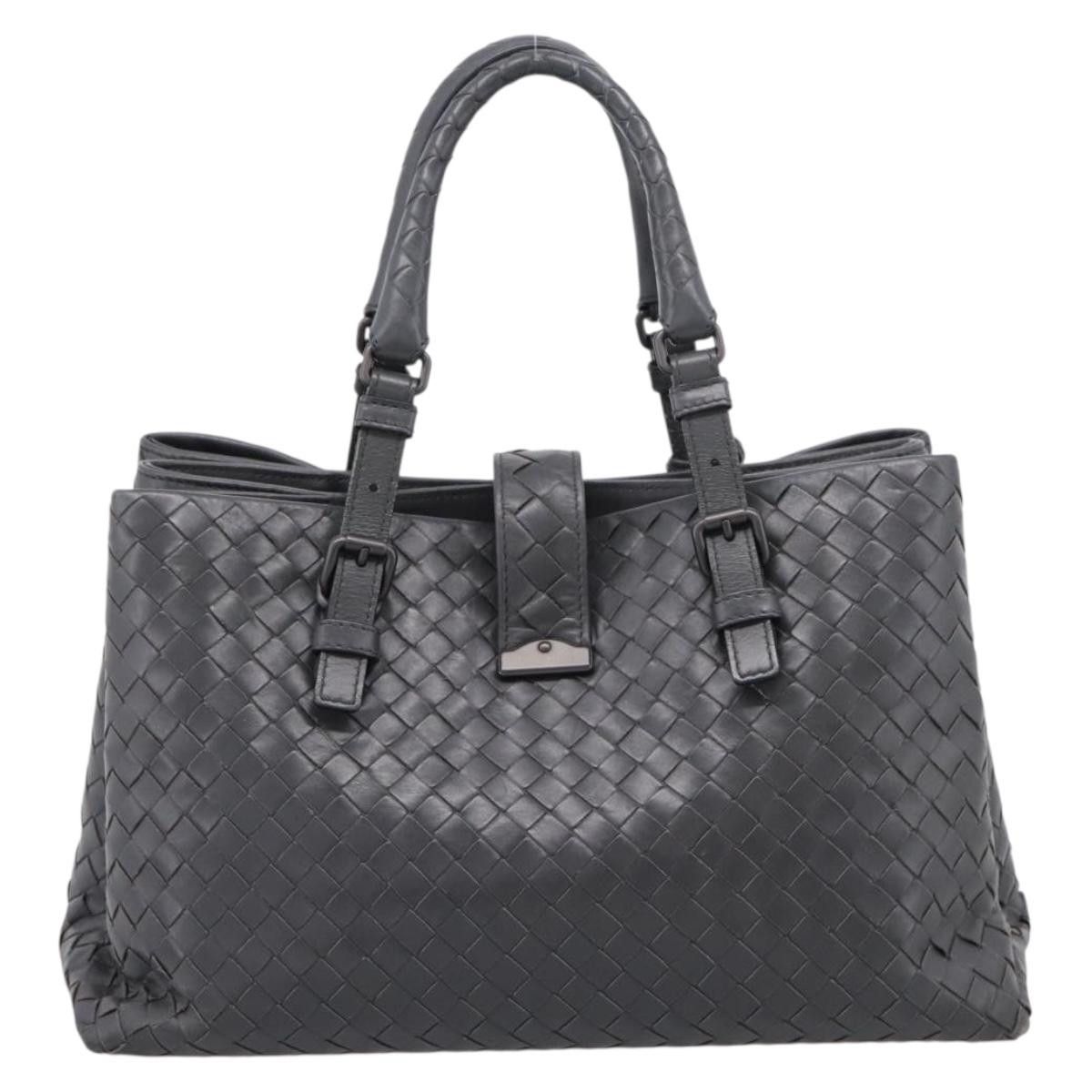 Bottega Veneta Bottega Veneta INTRECCIATO Hand Bag Leather Gray Auth Size ONE SIZE - 2 Thumbnail