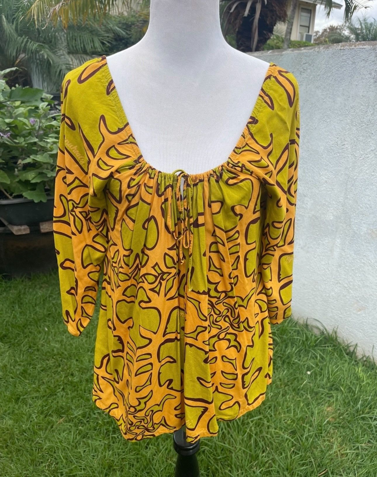 Other Manuhealii Top Blouse Hawaiian Print Women's M Multicolored Size M / US 6-8 / IT 42-44 - 1 Thumbnail