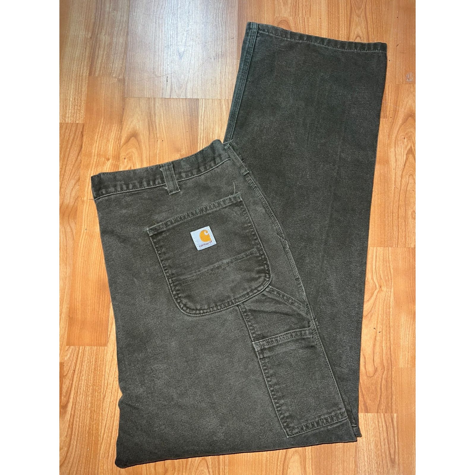 Carhartt Carhartt Carpenter Work Pants Green Olive Workwear 40x34 40 Size US 40 / EU 56 - 1 Thumbnail