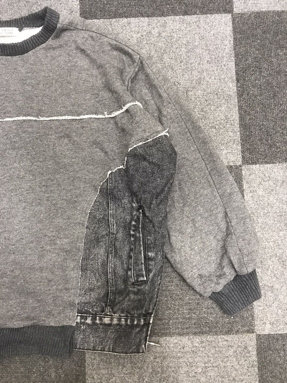 Japanese Brand 💥AVANT GARDE💥DOUBLE NAME HYBRID SWEATSHIRT X TRUCKER F218 Size US L / EU 52-54 / 3 - 3 Thumbnail