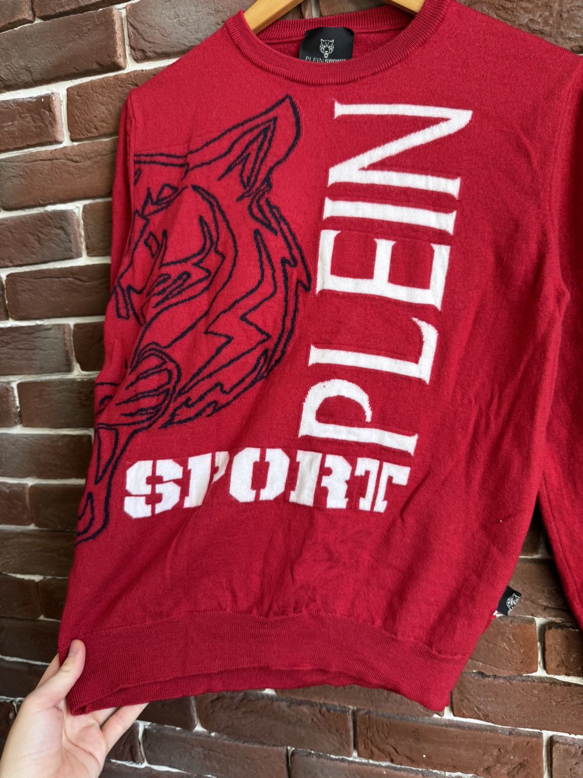 Philipp Plein Rare Philipp Plein Sport Tiger Merino Wool Knit Sweater M Size US L / EU 52-54 / 3 - 4 Thumbnail