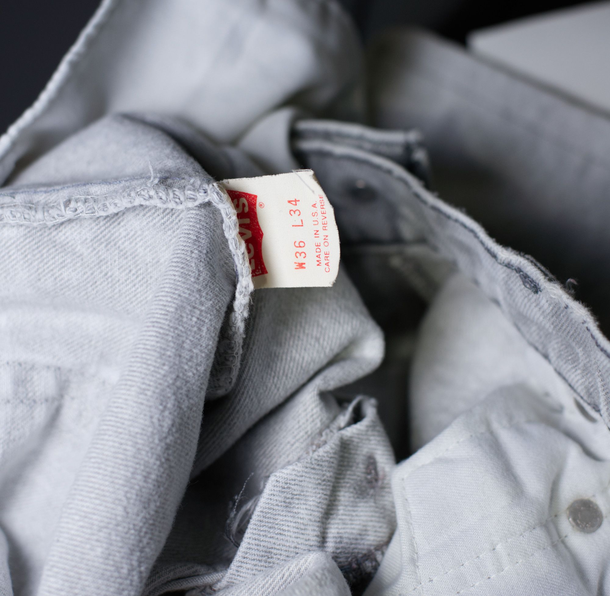 Levi's Vintage 1980s Levi's 506 Gray Jeans | Medium / Large Size US 35 - 4 Thumbnail