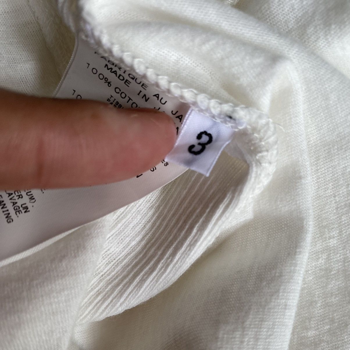 Yohji Yamamoto SS16 Side Ribbed 3/4 Sleeve Tee Size US L / EU 52-54 / 3 - 7 Thumbnail