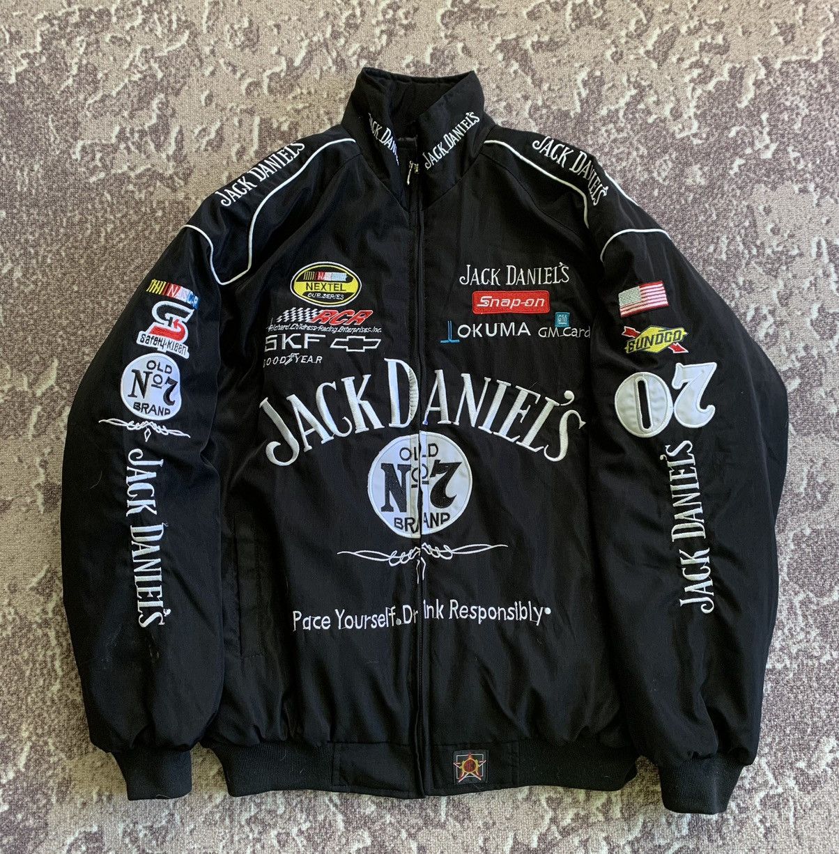 image of Chevrolet Jack Daniels Racing Jacket Jacket in Black, Men's (Size 2XL)