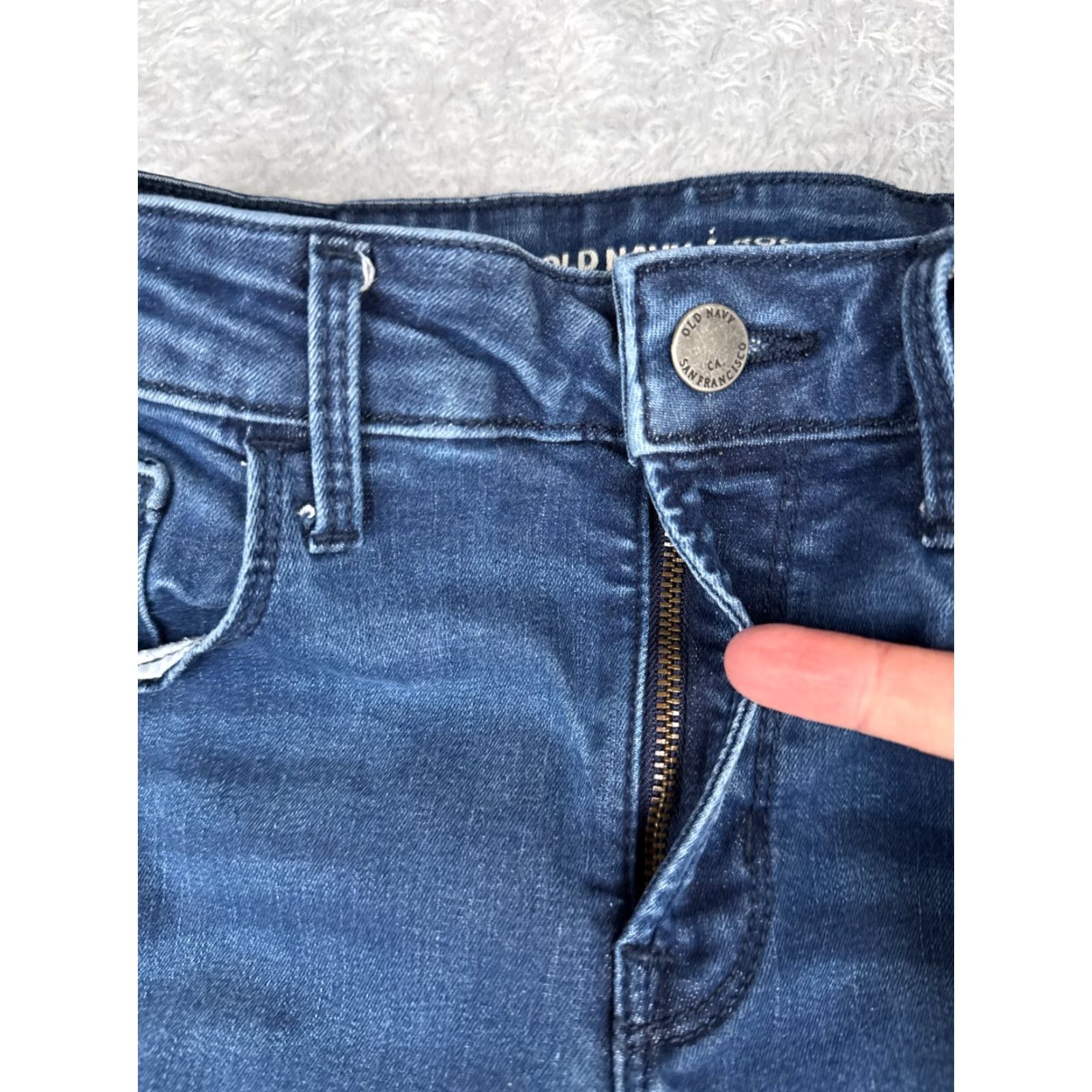 Old Navy Old Navy Jeans Womens 14 Blue Denim Rockstar Super Skinny Extra High Rise 31x28 90s Retro American Designer Womens Size 36" / US 14 / IT 50 - 5 Thumbnail
