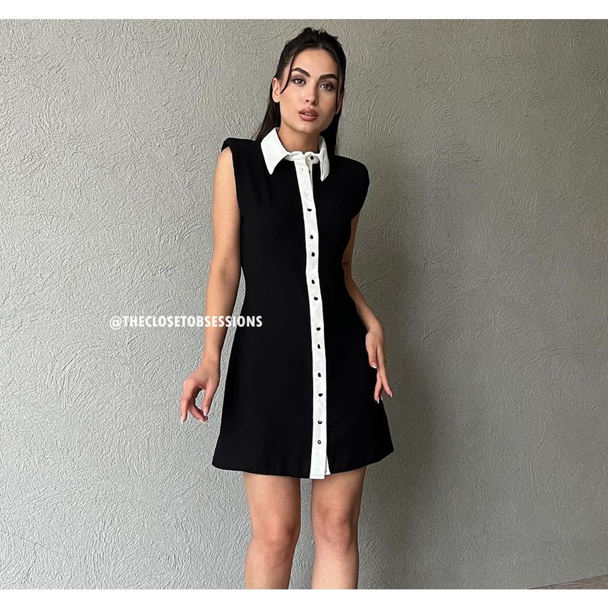Zara CHANEL VIBES!!! ZARA BLOGGER FAVE!!! Contrasting Mini Dress Size L / US 10 / IT 46 - 14 Thumbnail