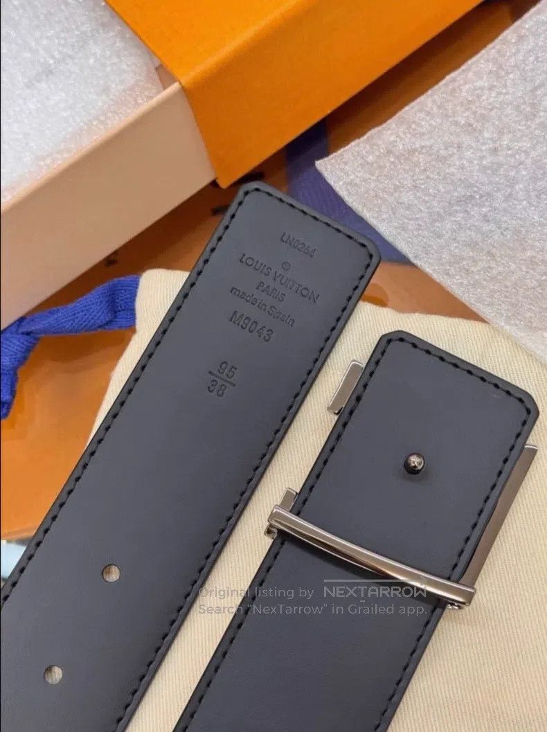 Louis Vuitton Louis Vuitton Classic Old Flower Black Flower Leather Belt Size ONE SIZE - 3 Thumbnail