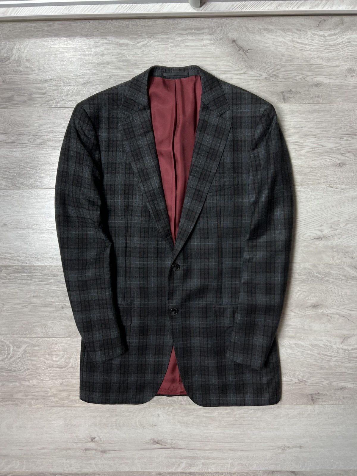 Suitsupply SUITSUPPLY Pure Wool Super 120’S Checked Blazer Jacket Sz 38 Size 38R - 6 Thumbnail