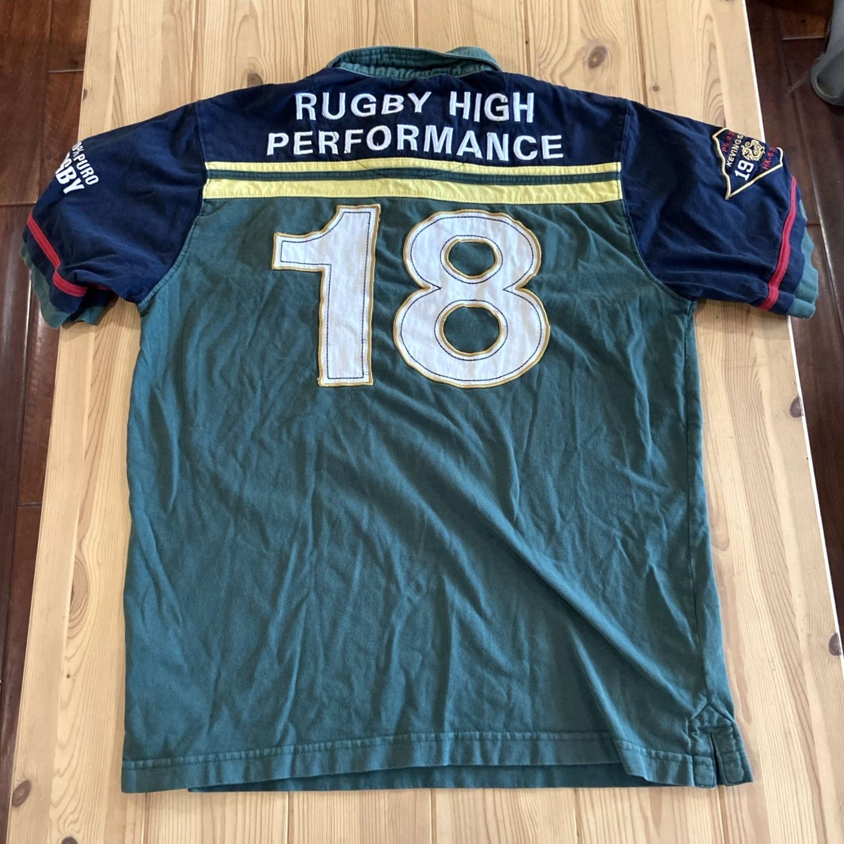 Vintage VINTAGE Kevingston Rugby Polo Shirt Men S Green Short Sleeve Embroidered Logo 90s Rugby Size US S / EU 44-46 / 1 - 6 Thumbnail