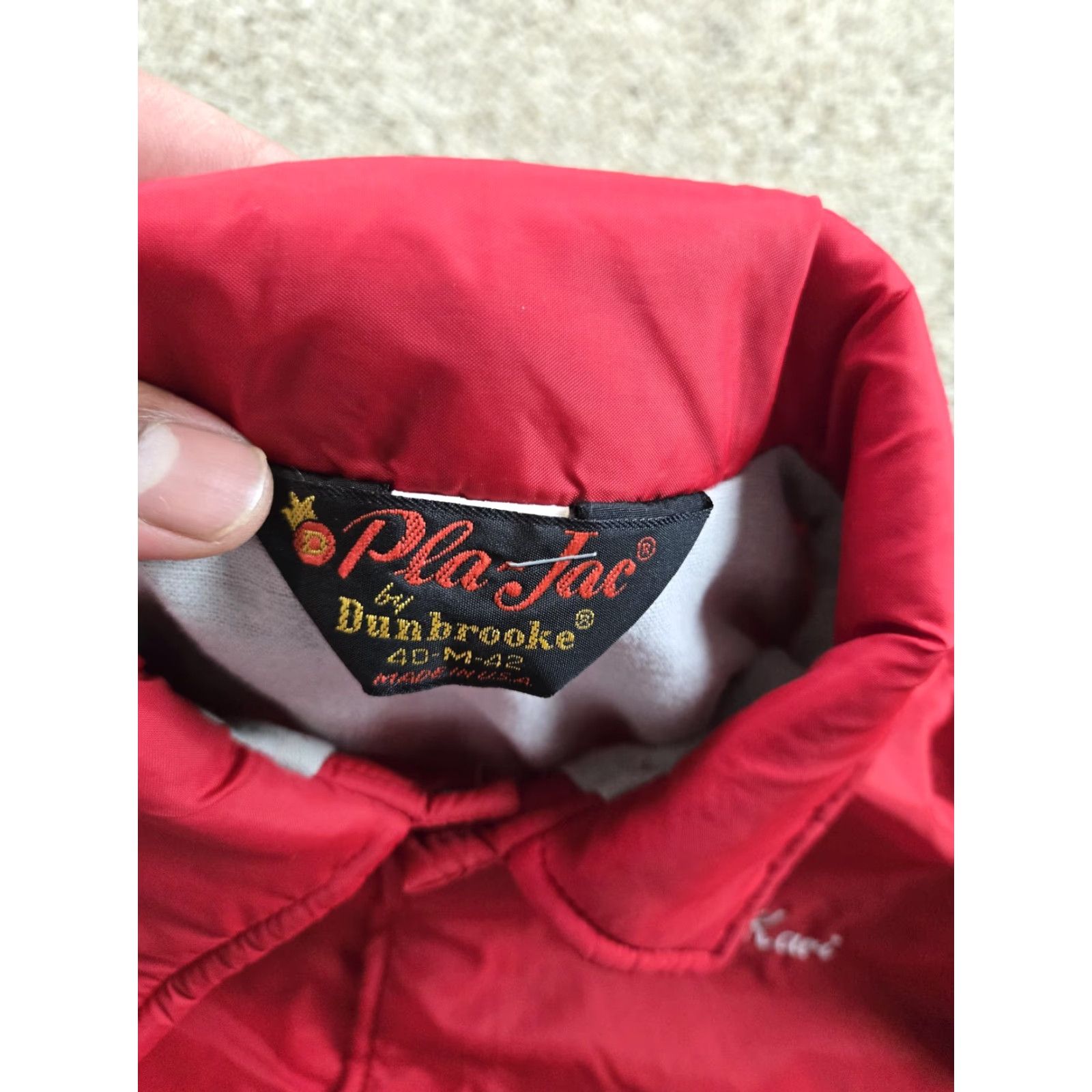 Dunbrooke VINTAGE Dunbrooke Pla-Jac Jacket Men M Red Windbreaker Snap Front Lined 80s Size US M / EU 48-50 / 2 - 6 Thumbnail