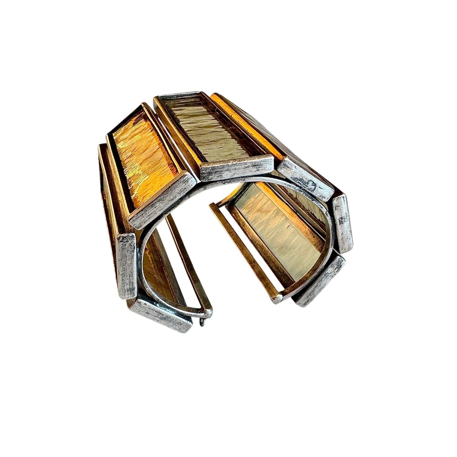 Other Roxanne Assoulin Wide Geometric Silver Cuff Bracelet Size ONE SIZE - 1 Thumbnail