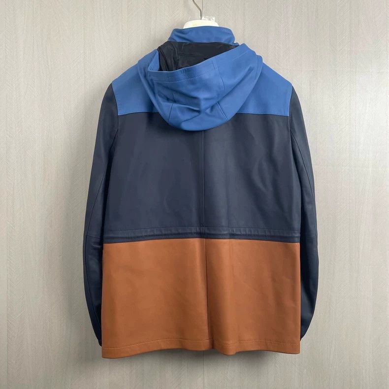 Loewe Loewe Color Block Leather Jacket Size 50 Size US XXL / EU 58 / 5 - 4 Thumbnail