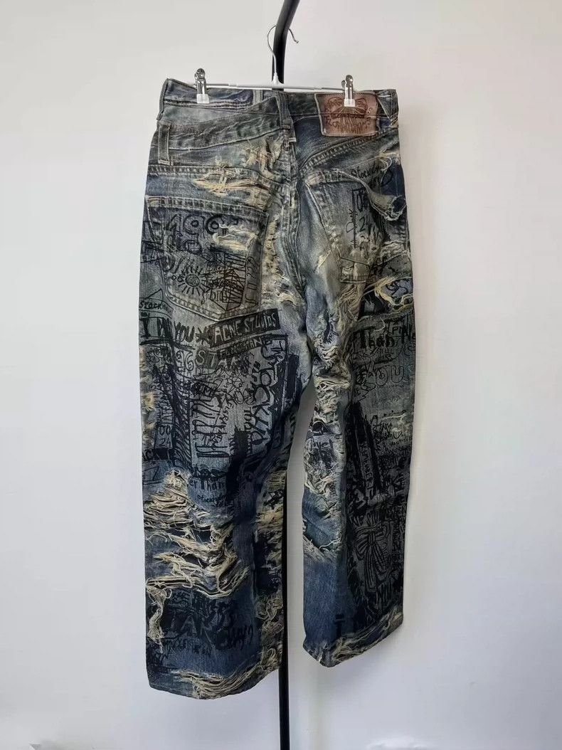 Acne Studios acne studios Printed pattern ripped jeans Size US 34 / EU 50 - 2 Thumbnail