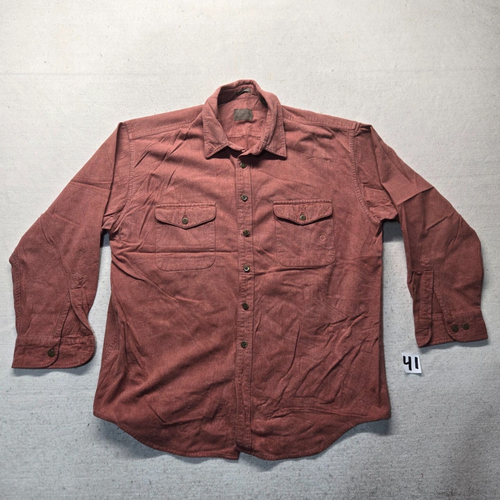 Vintage VINTAGE St. John's Bay Men's Button-Up Shirt Long Sleeve Fall Winter XL Red Chamois Cloth Outdoor Size US XL / EU 56 / 4 - 2 Thumbnail