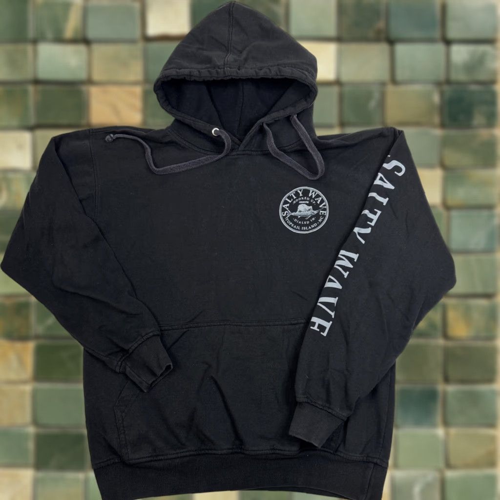 Vintage Breeze Pullover Hoodie Adult M Dark Gray Salty Wave Topsail North Carolina Mens Medium Gray Size US M / EU 48-50 / 2 - 1 Thumbnail