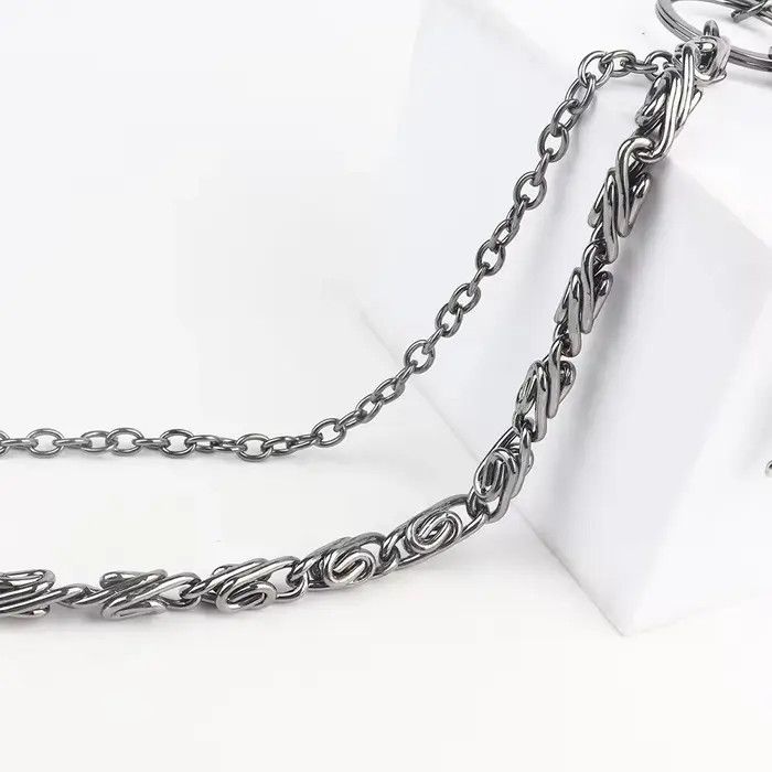 Jewelry Skull Pendant Chain Waist Pants Wallet Size ONE SIZE - 3 Thumbnail