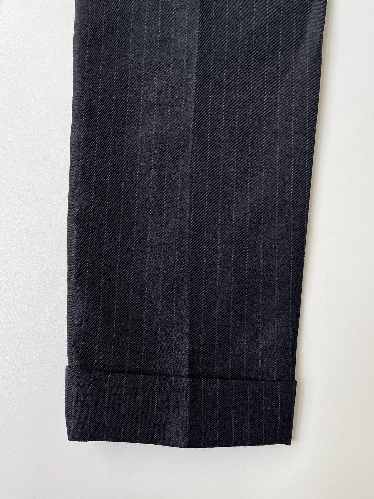 Comme des Garcons S/S 15 Black/Grey Pinstripe Trousers Size US 34 / EU 50 - 12 Thumbnail