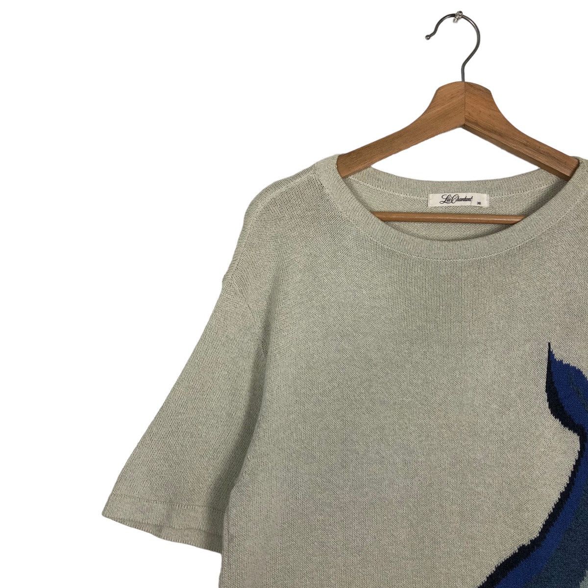 Japanese Brand 🔥90’s Vintage Knit Sweatshirt Short Sleeve Whale Big Logo Size US M / EU 48-50 / 2 - 7 Thumbnail