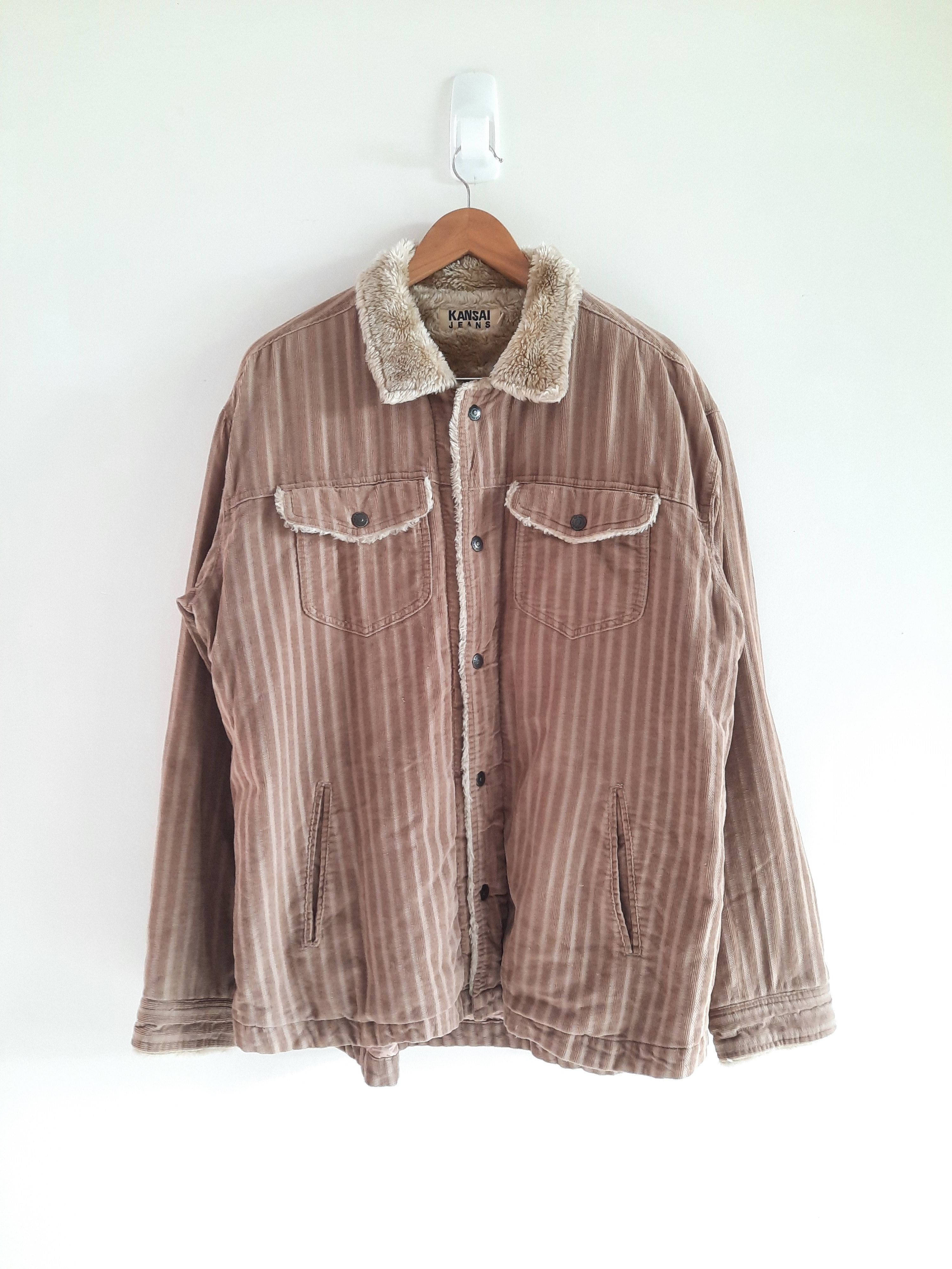 Japanese Brand Kansai Jeans Fur Corduroy Jacket Size US XL / EU 56 / 4 - 1 Thumbnail