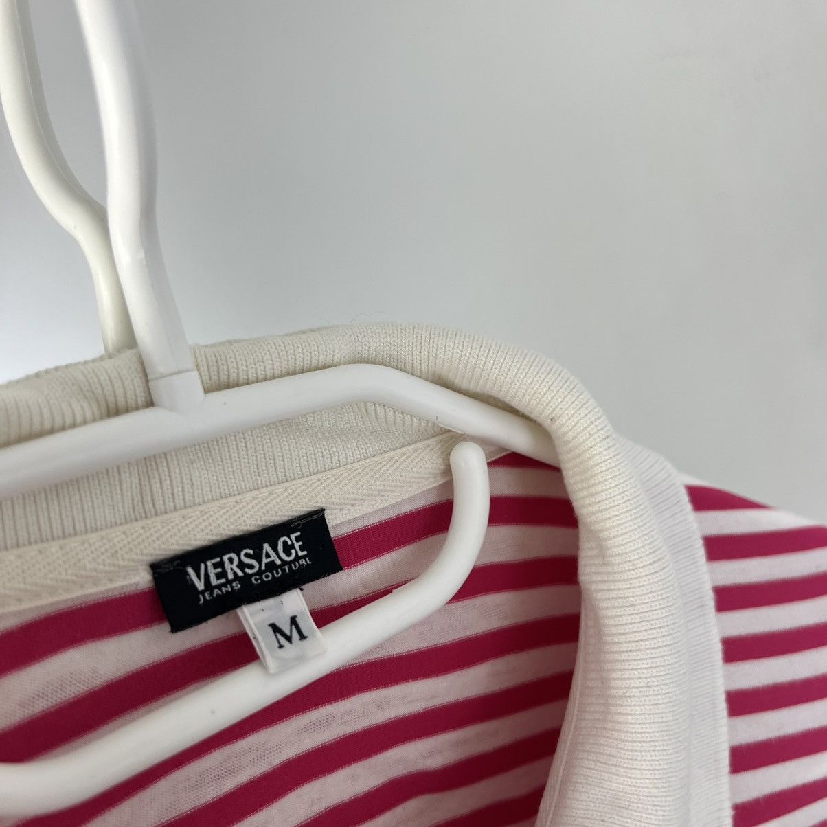Versace Jeans Couture Vintage Versace Jeans Couture Striped Rugby Long Sleeve Size M / US 6-8 / IT 42-44 - 4 Thumbnail