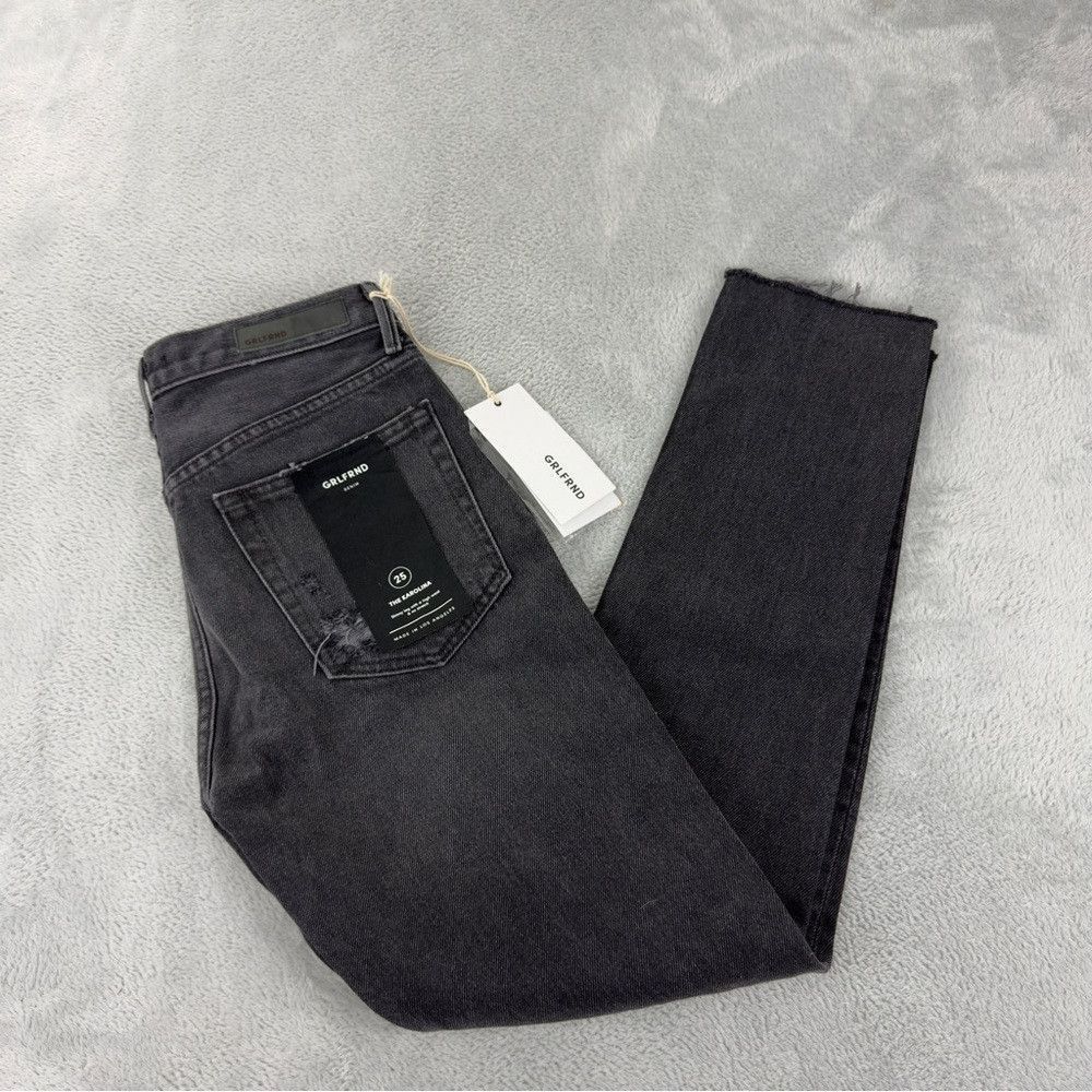 GRLFRND Grlfrnd NWT Women's Size 25 Actual 28x28 Black Skinny Karo Size 25" / US 0 / IT 36 - 1 Thumbnail