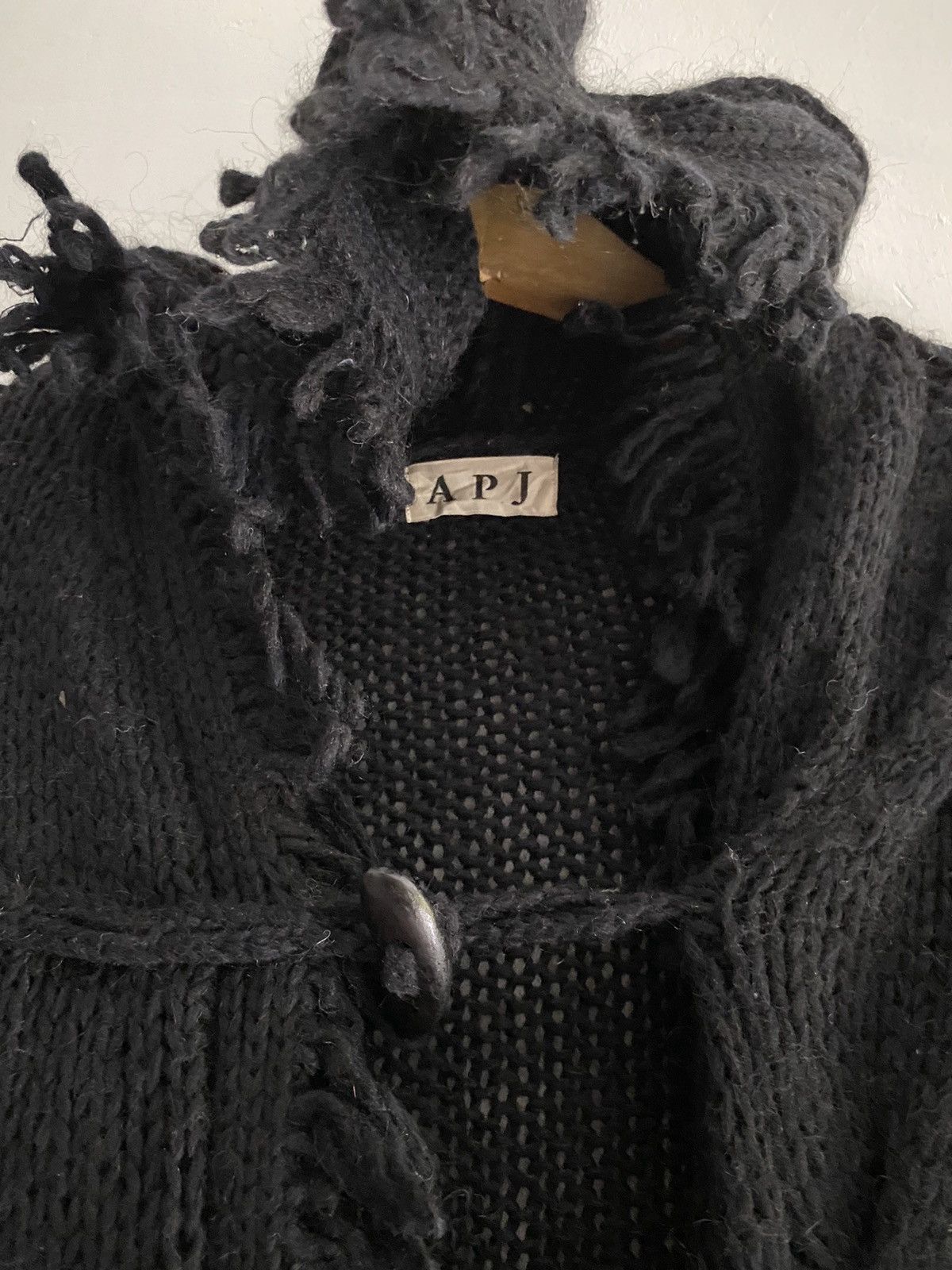 Japanese LGB style apj cable wool tassel knit hoodie