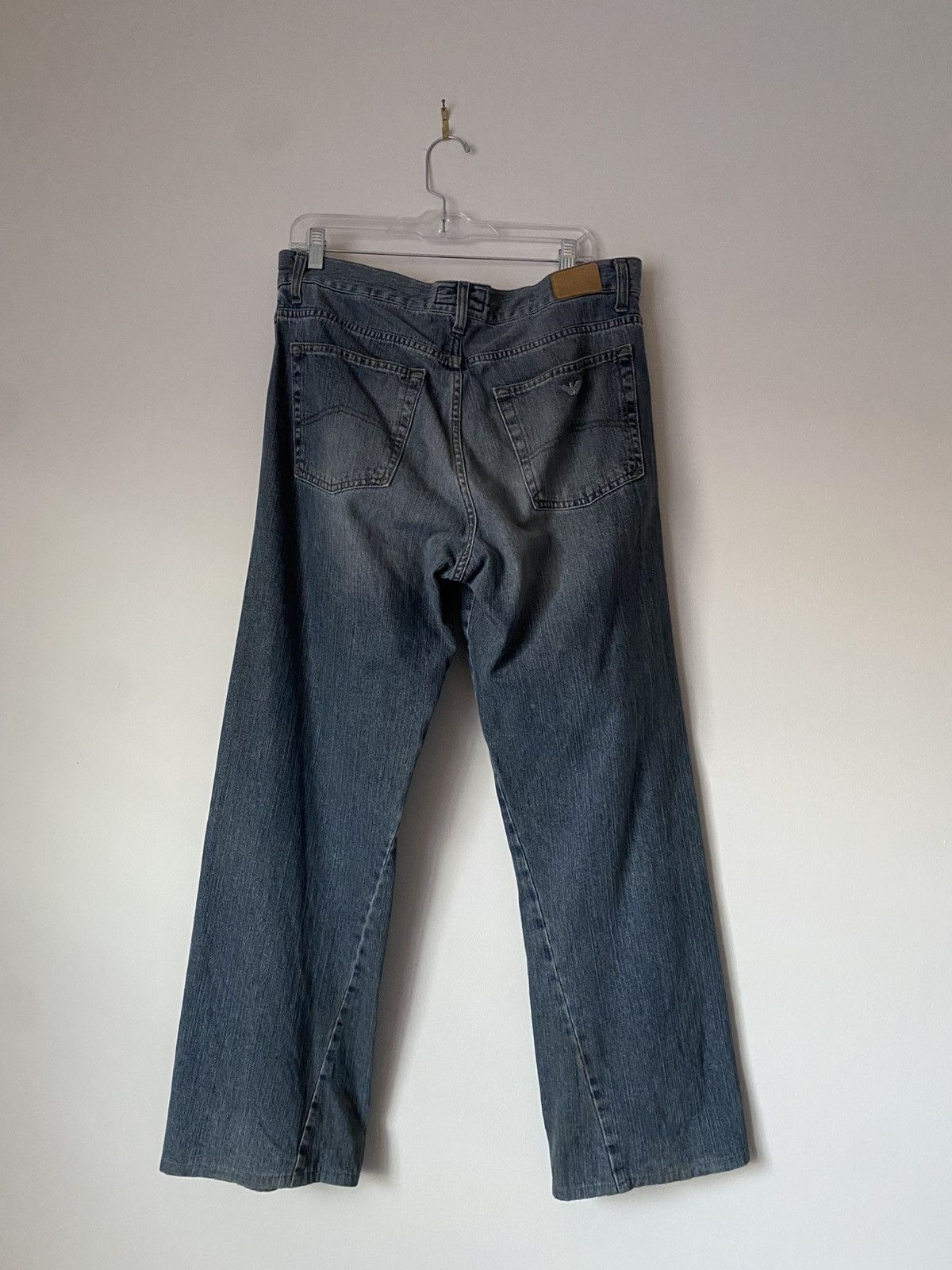 Emporio Armani 90s Vintage Armani Twist Denim Trouser Size US 36 / EU 52 - 2 Thumbnail