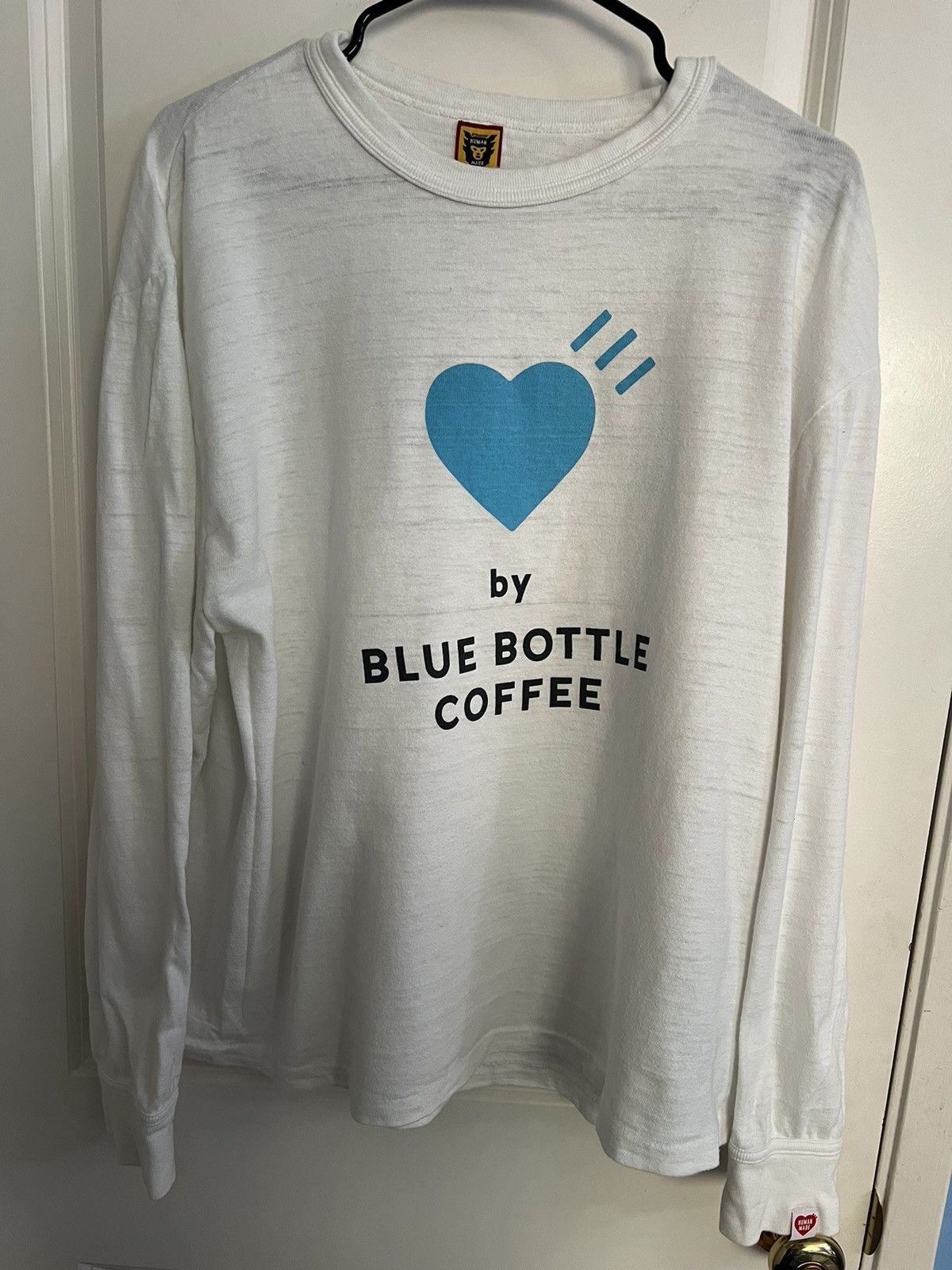 Human Made Blue Bottle Coffee Heart Long Sleeve T-Shirt L