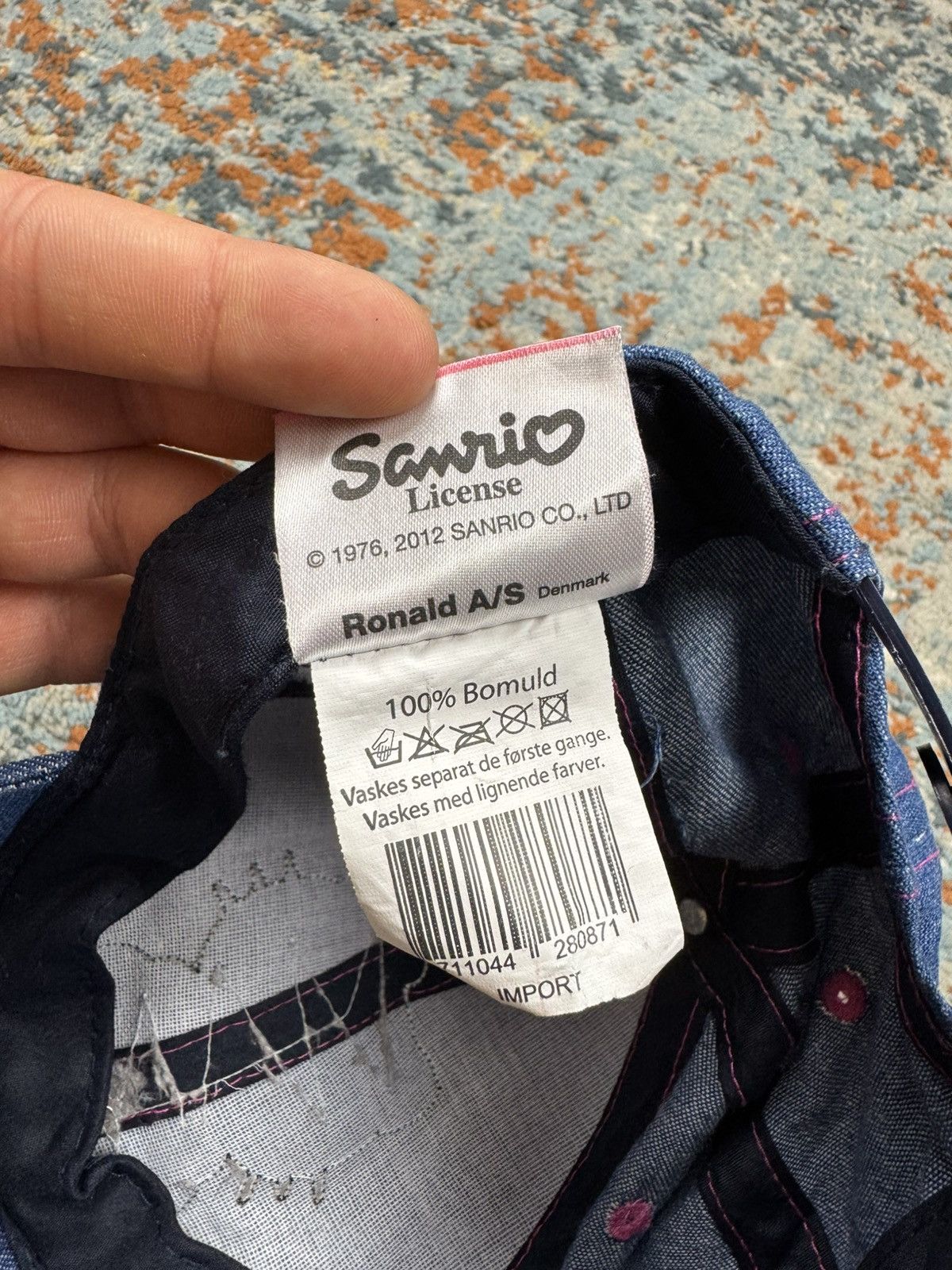 Japanese Brand × Vintage Vintage y2k Hello Kitty denim jeans hat Sanyo licensed Size ONE SIZE - 10 Thumbnail